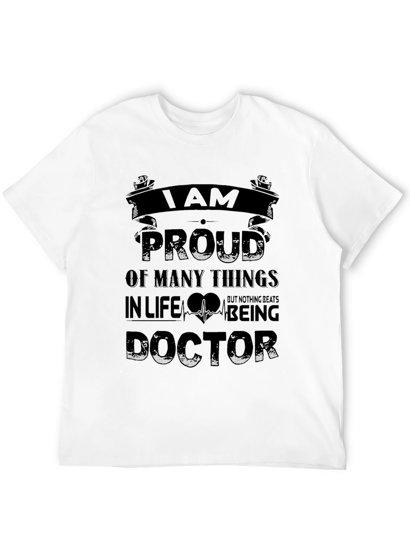 Black Proud Doctor Graphic T-Shirt - Medical Profession Pride view 12