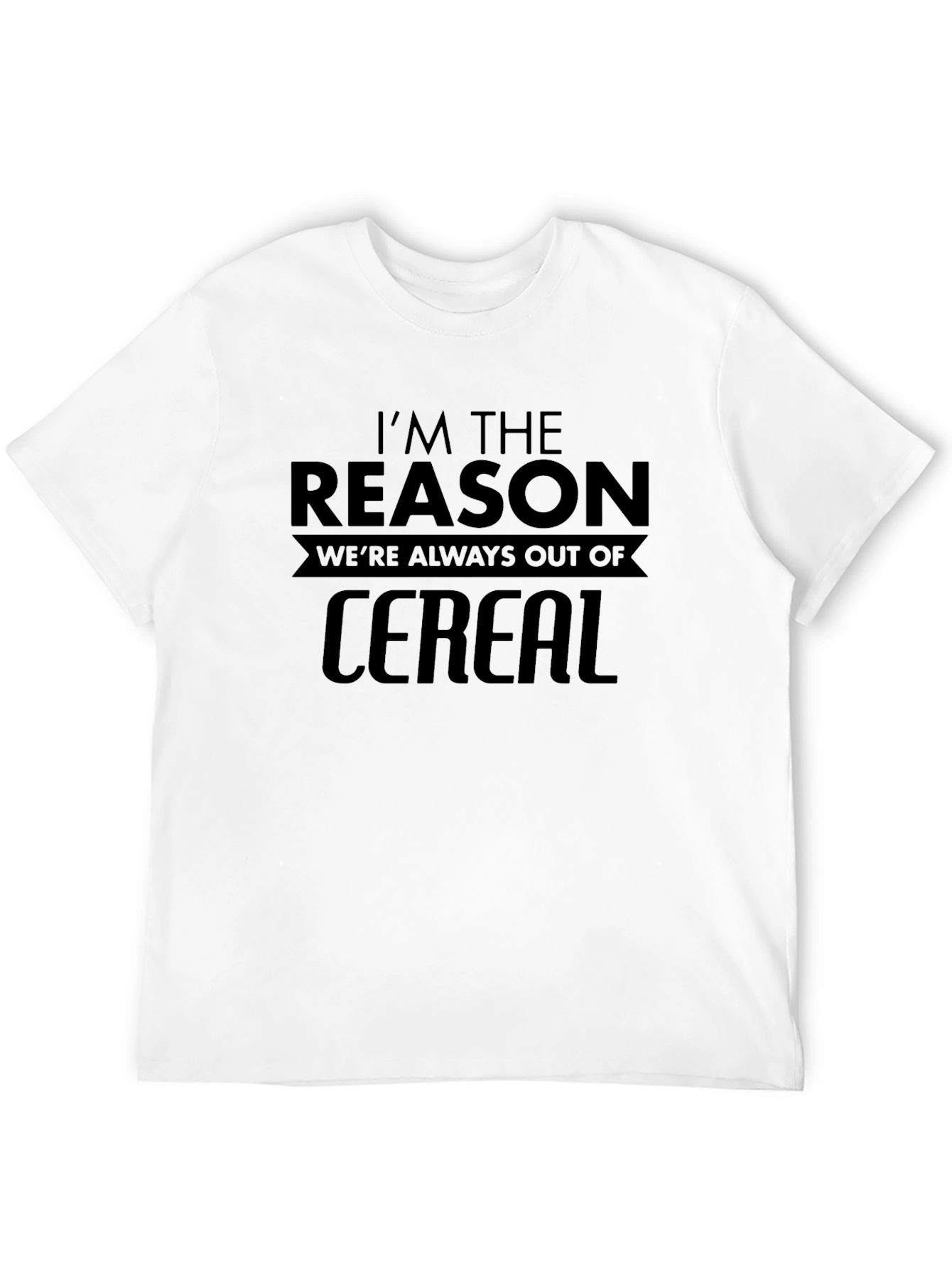 Black I'm the Reason for No Cereal T-Shirt view 12