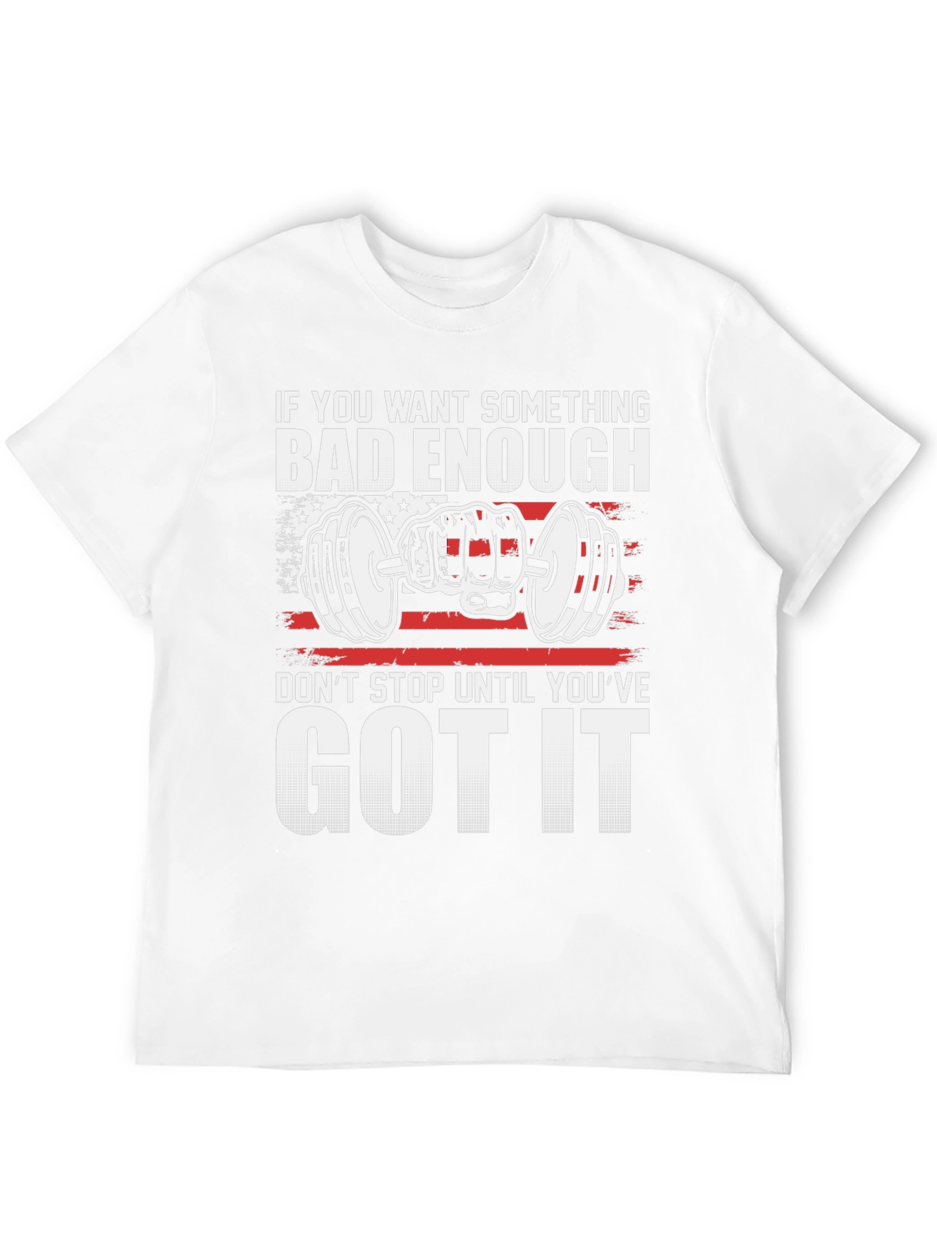 Black Motivational Gym T-Shirt: If You Want It Bad Enough view 12