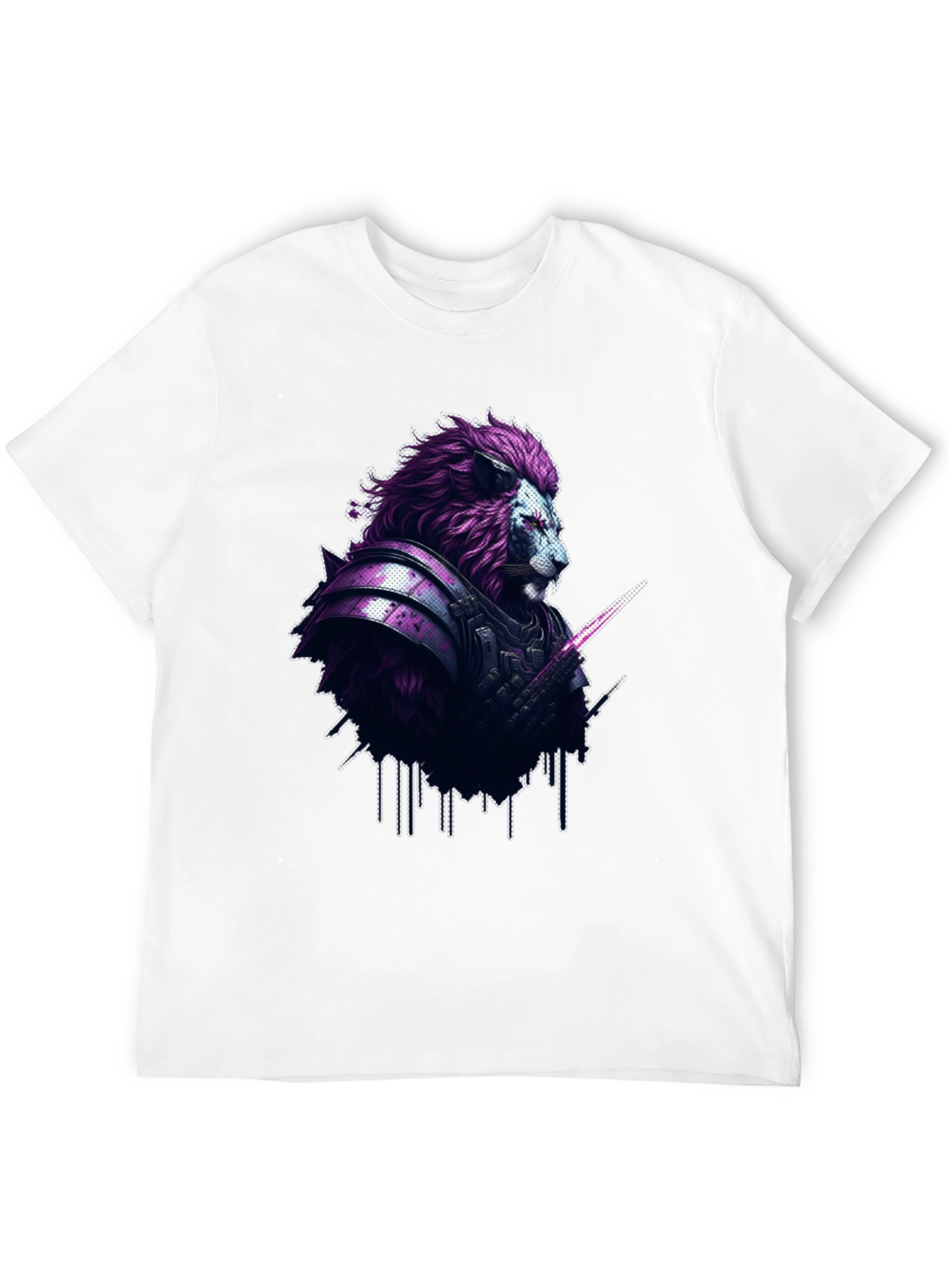 Black Lion Warrior Graphic Tee - Stylish Men's T-Shirt view 12