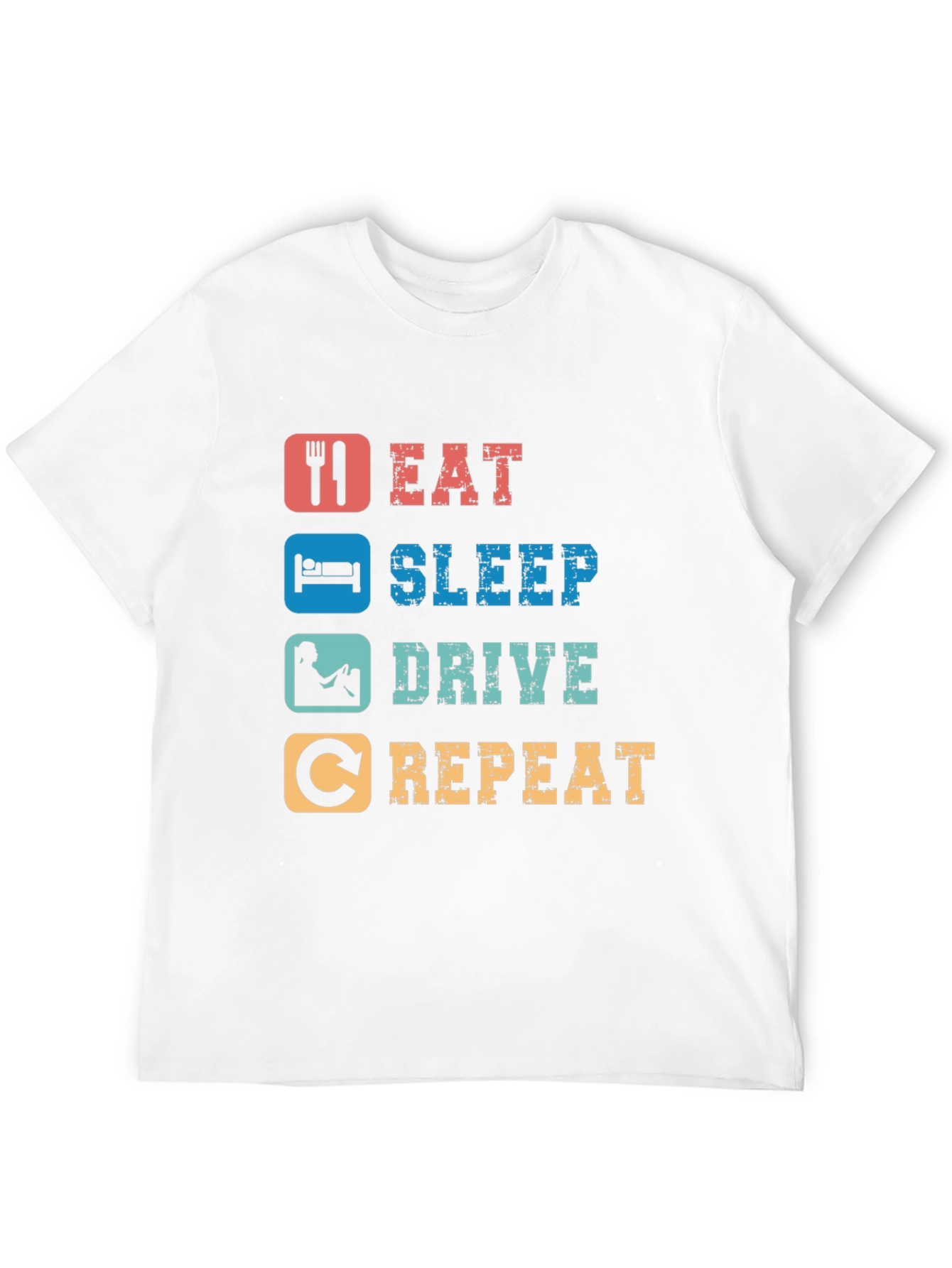 Black Eat Sleep Drive Repeat T-Shirt view 12