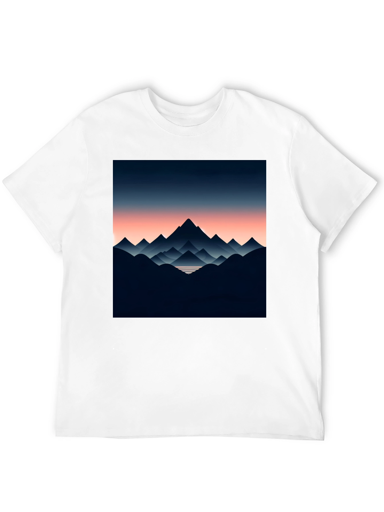 Black Mountain Range Graphic Tee - Stylish Men's Black T-Shirt view 12