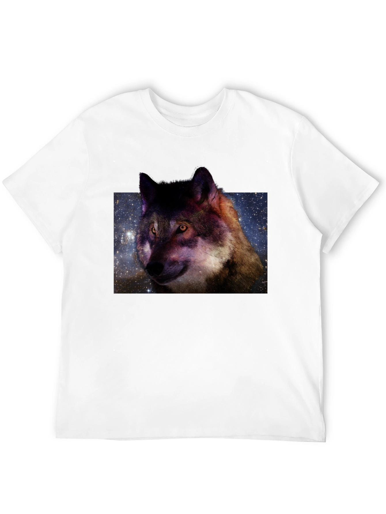 Black Galaxy Wolf Graphic Tee view 12
