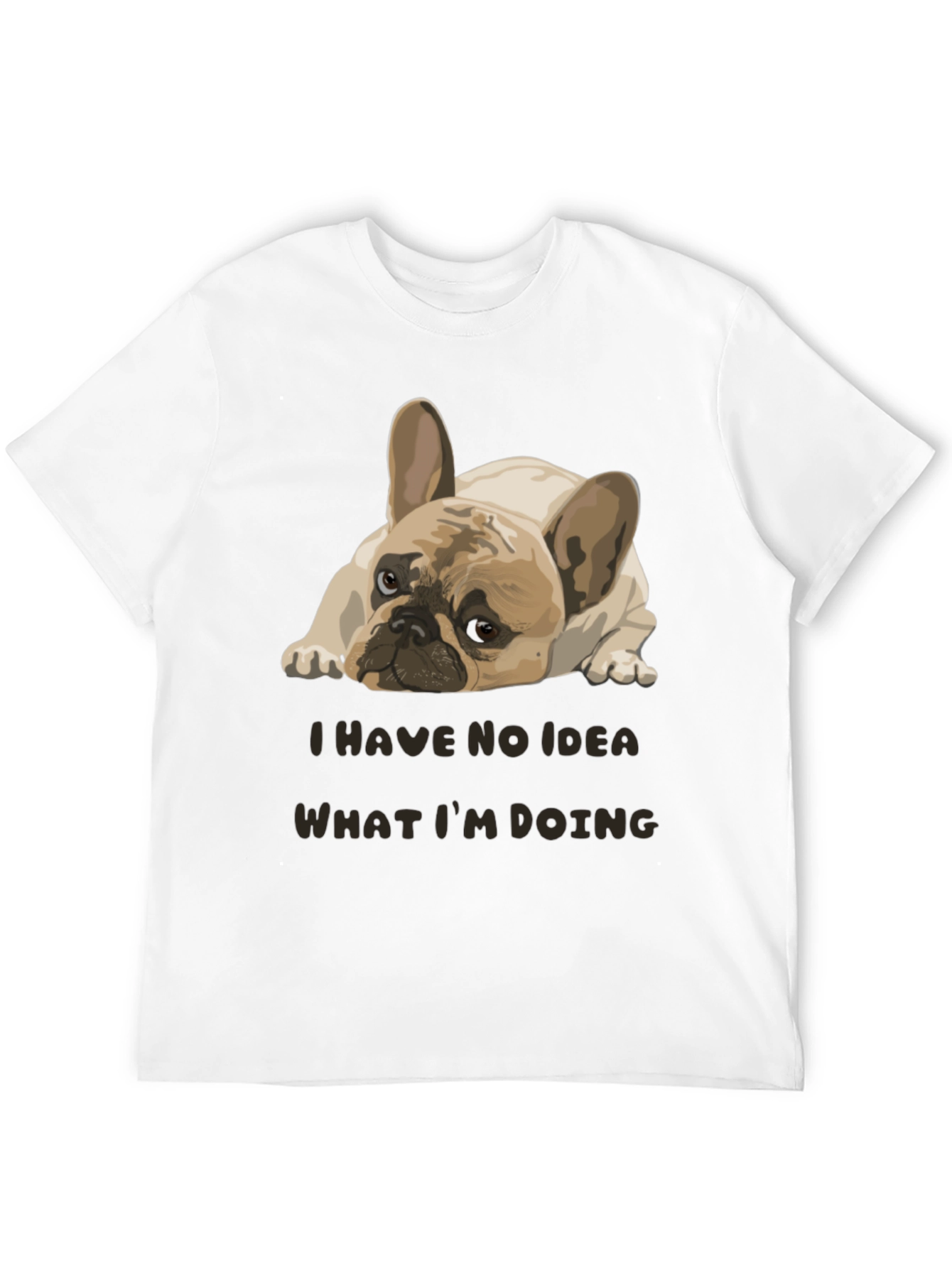 Black Funny Dog Graphic Tee - "No Idea What I'm Doing" view 12