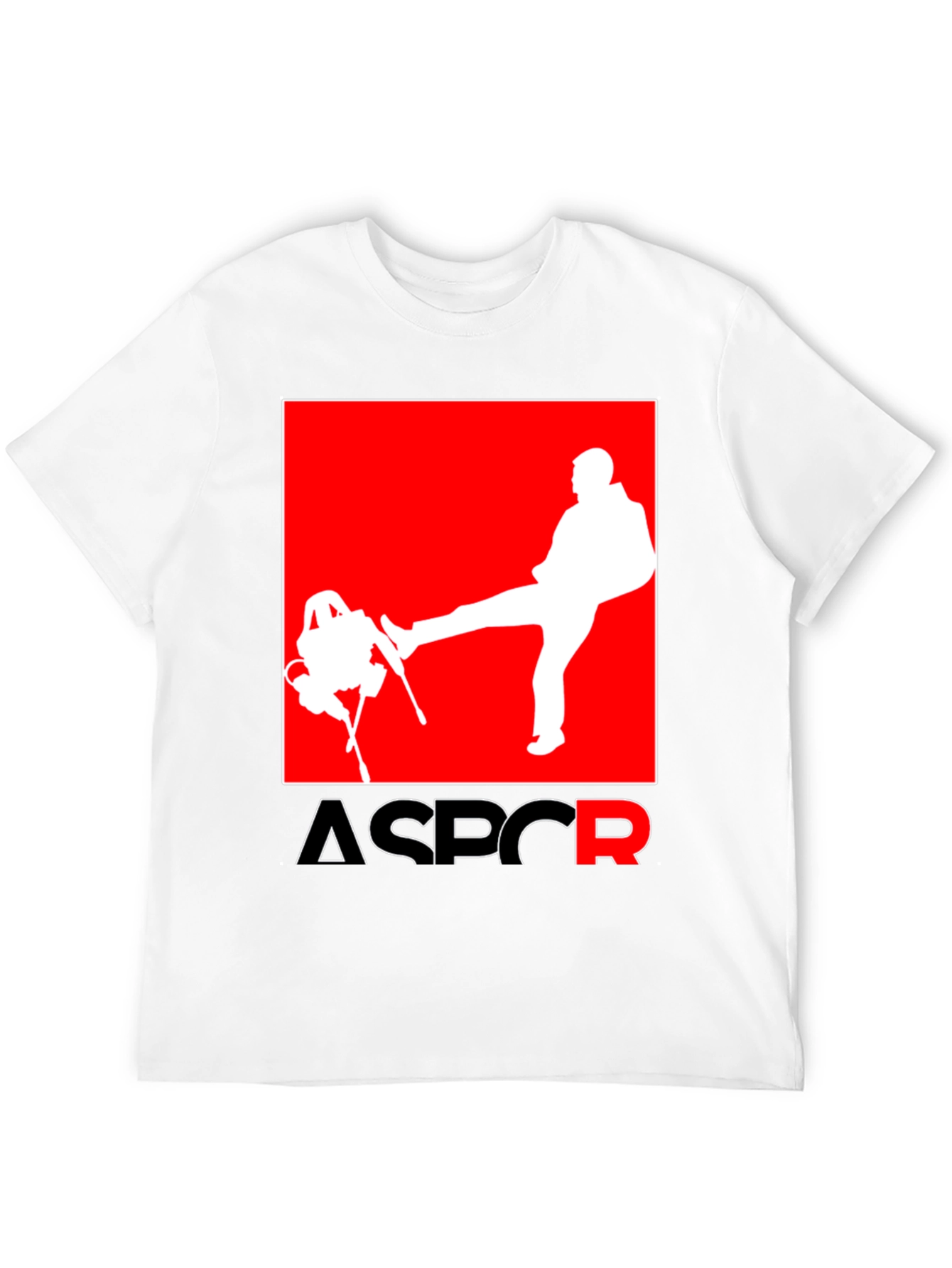 Black ASPCR Graphic Tee - Novelty Humor T-Shirt view 12