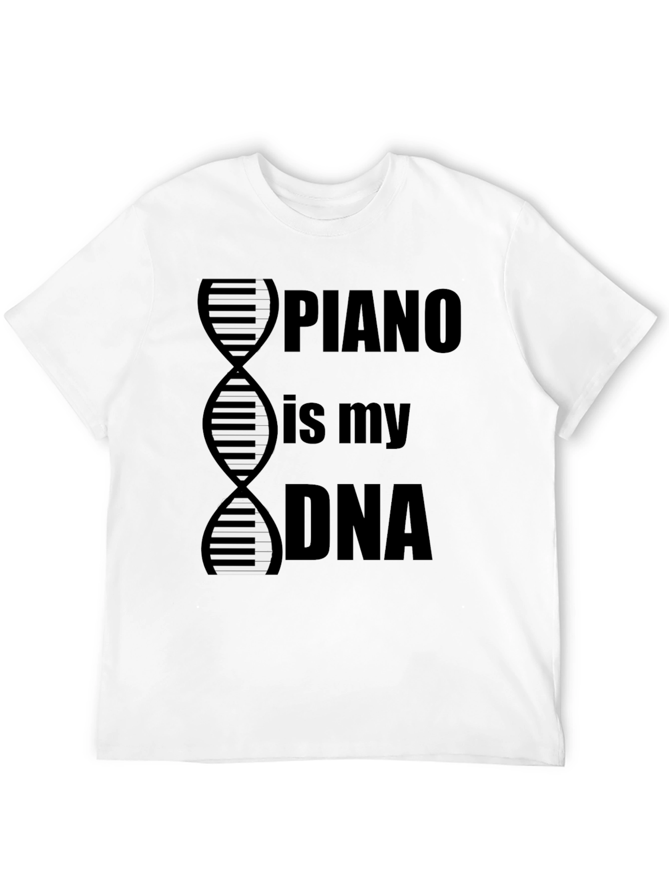 Black Piano is My DNA Graphic Tee - Musician T-Shirt view 12