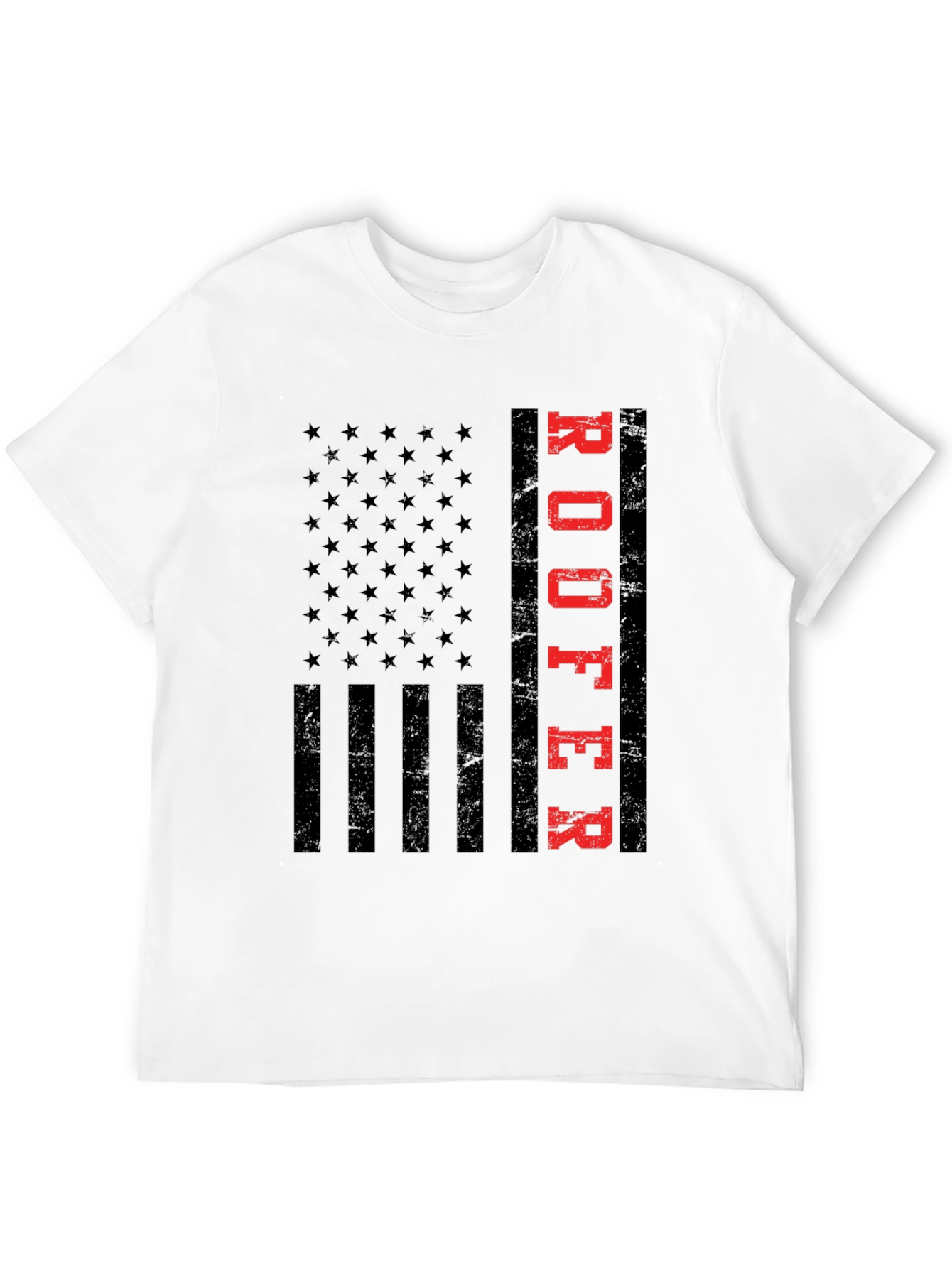 Black Roofer American Flag T-Shirt Patriotic Job Pride view 12