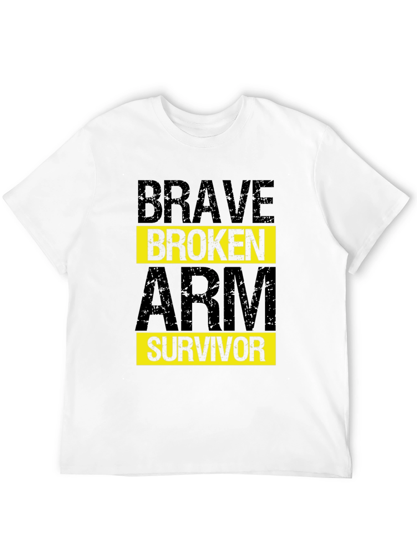 Black Brave Broken Arm Survivor T-Shirt - Black Graphic Tee view 12