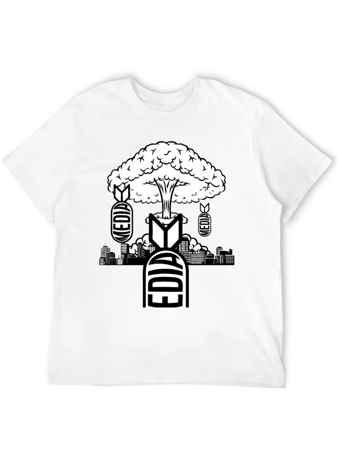 Black Media Explosion Graphic Tee - Black Cotton Blend view 12