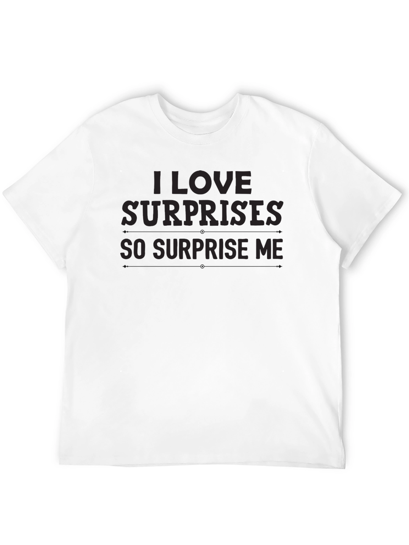 Black I Love Surprises Graphic Tee - Black Casual Shirt view 12
