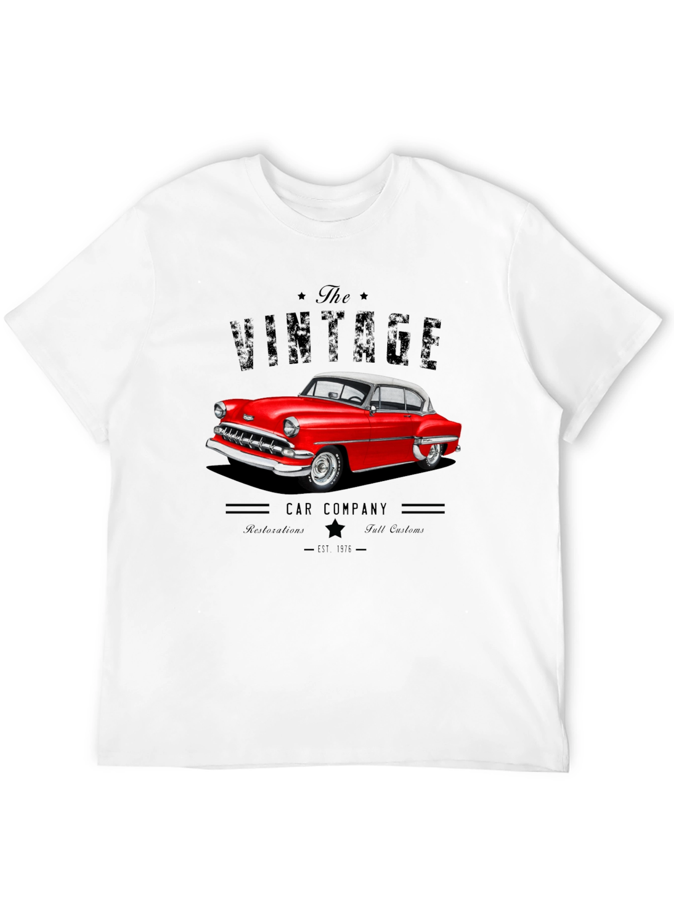 Black Vintage Car Company Black T-Shirt view 12