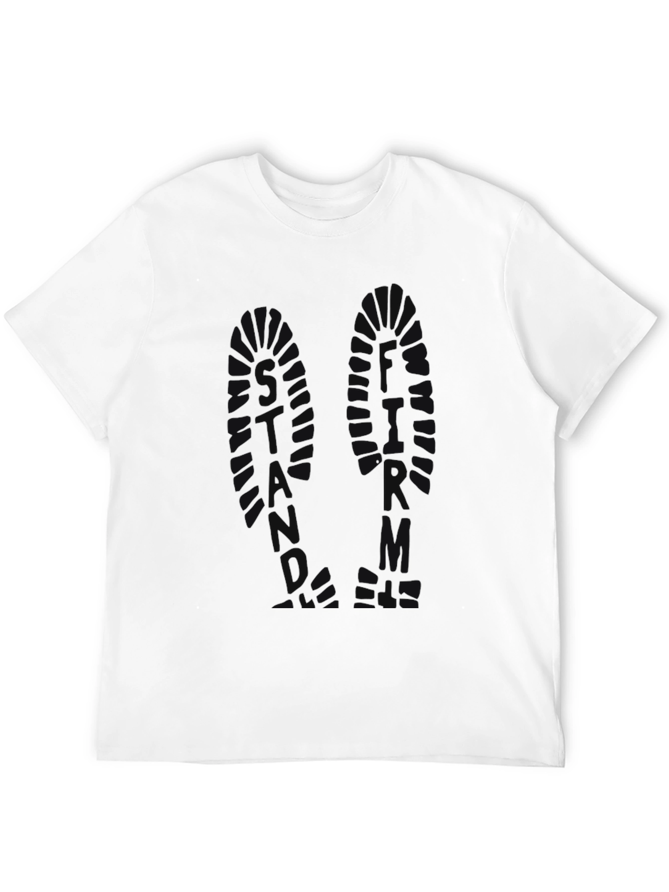 Black Men's Black Graphic Print Crew Neck T-Shirt view 12