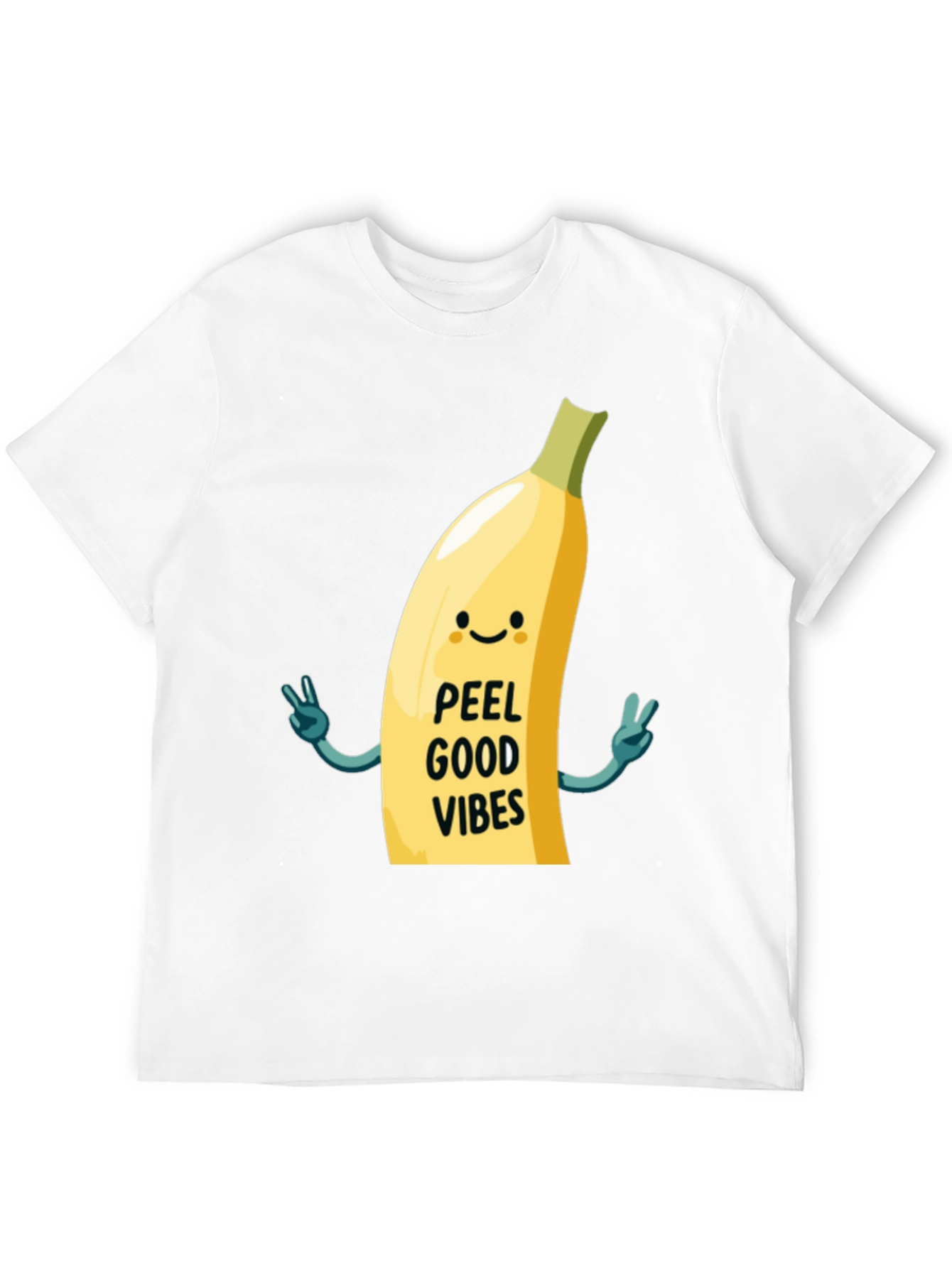 Black Peel Good Vibes T-Shirt - Funny Banana Graphic Tee view 12