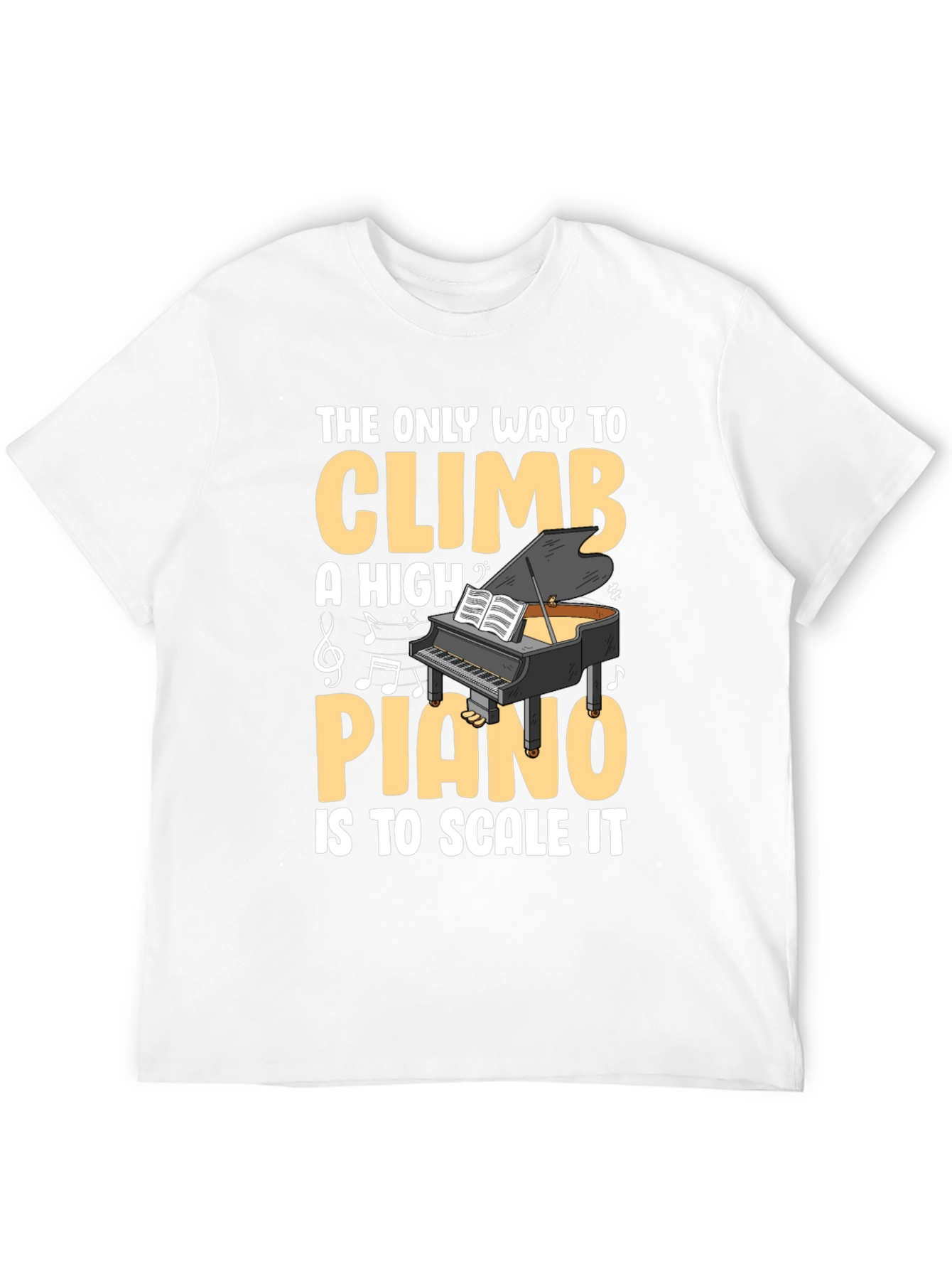Black Piano Scale T-Shirt - Musical Pun Tee view 12