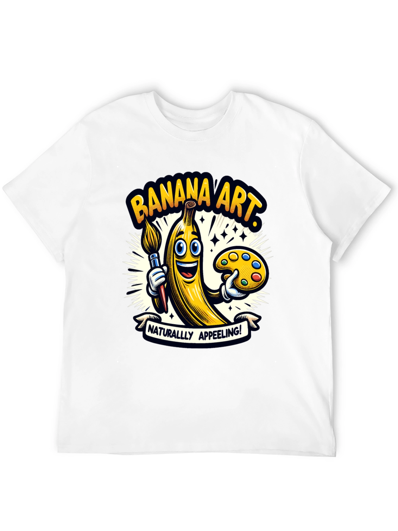 Black Banana Art T-Shirt - Naturally Appeeling Tee! view 12