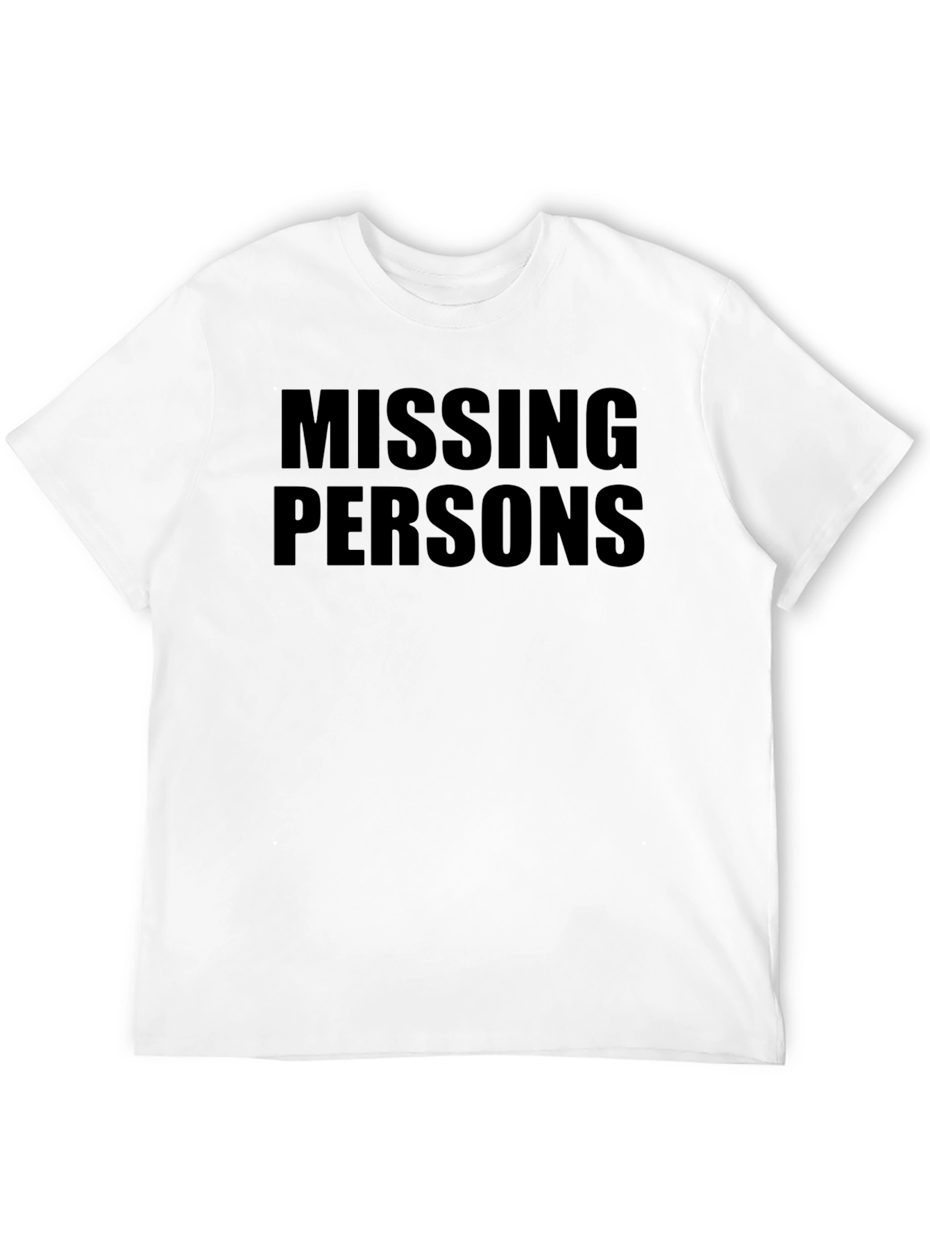 Black Missing Persons Graphic Tee - Classic Black Cotton T-Shirt view 12