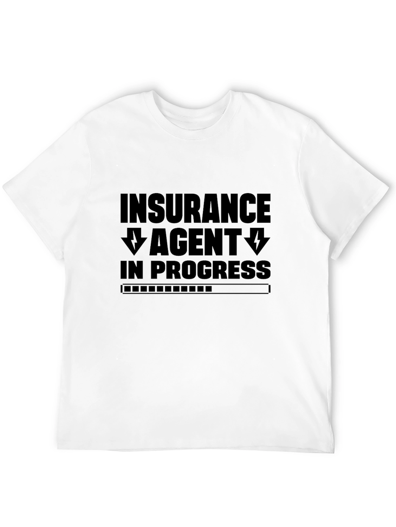 Black Insurance Agent in Progress Black T-Shirt view 12