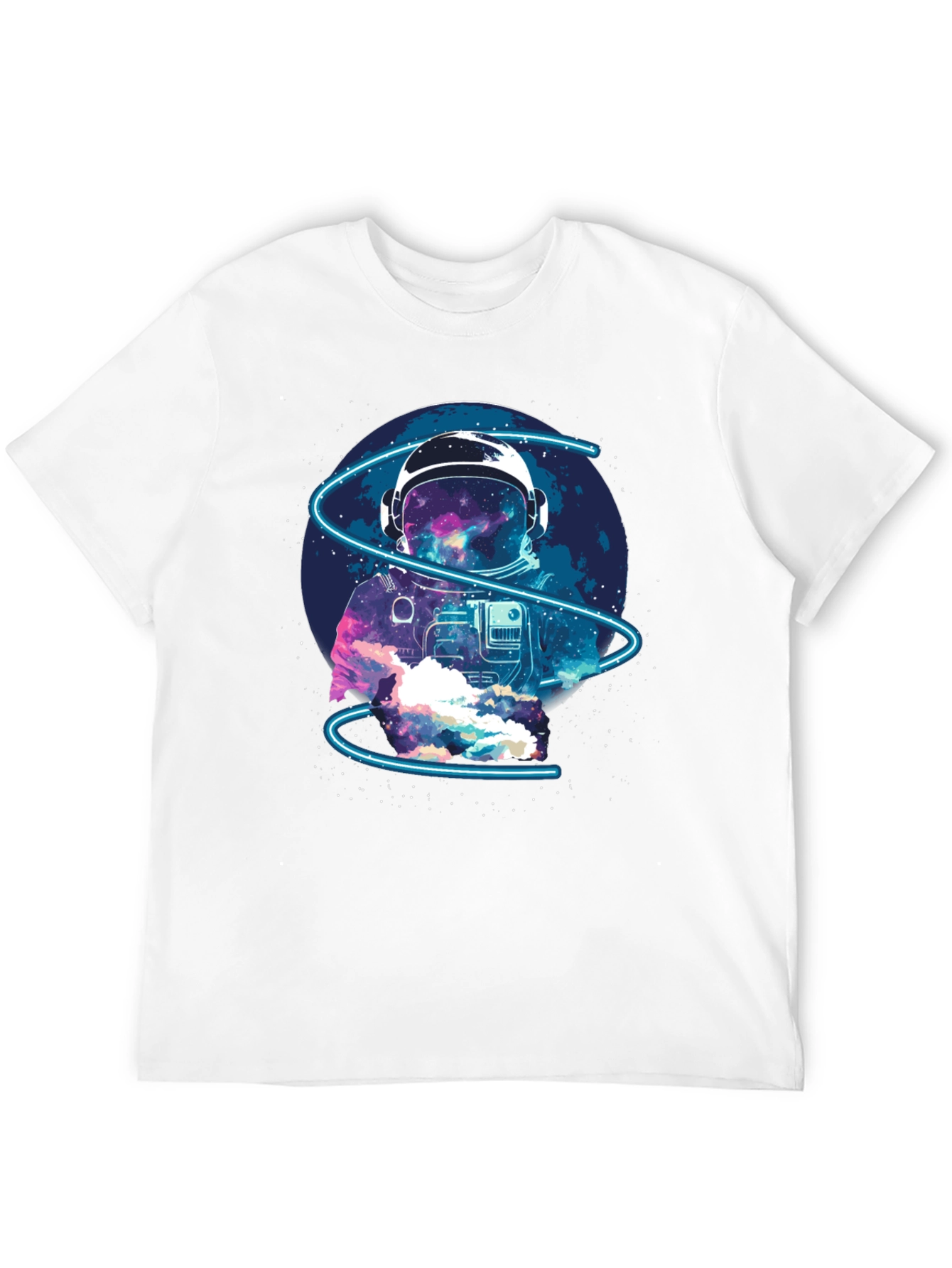 Black Astronaut Space Graphic T-Shirt view 12