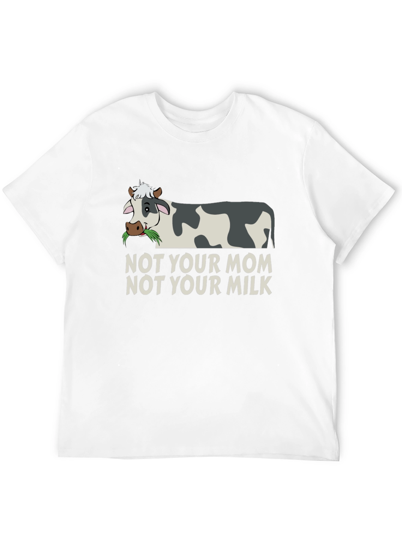 Black Vegan Cow Graphic T-Shirt - Not Your Mom Not Your Milk view 12