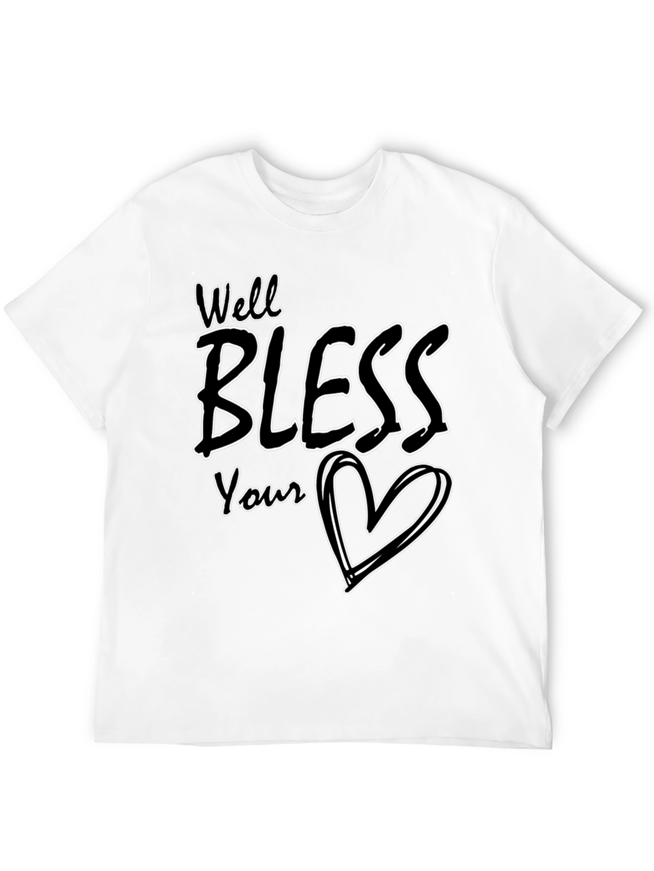 Black Well Bless Your Heart Graphic Tee - Black view 12