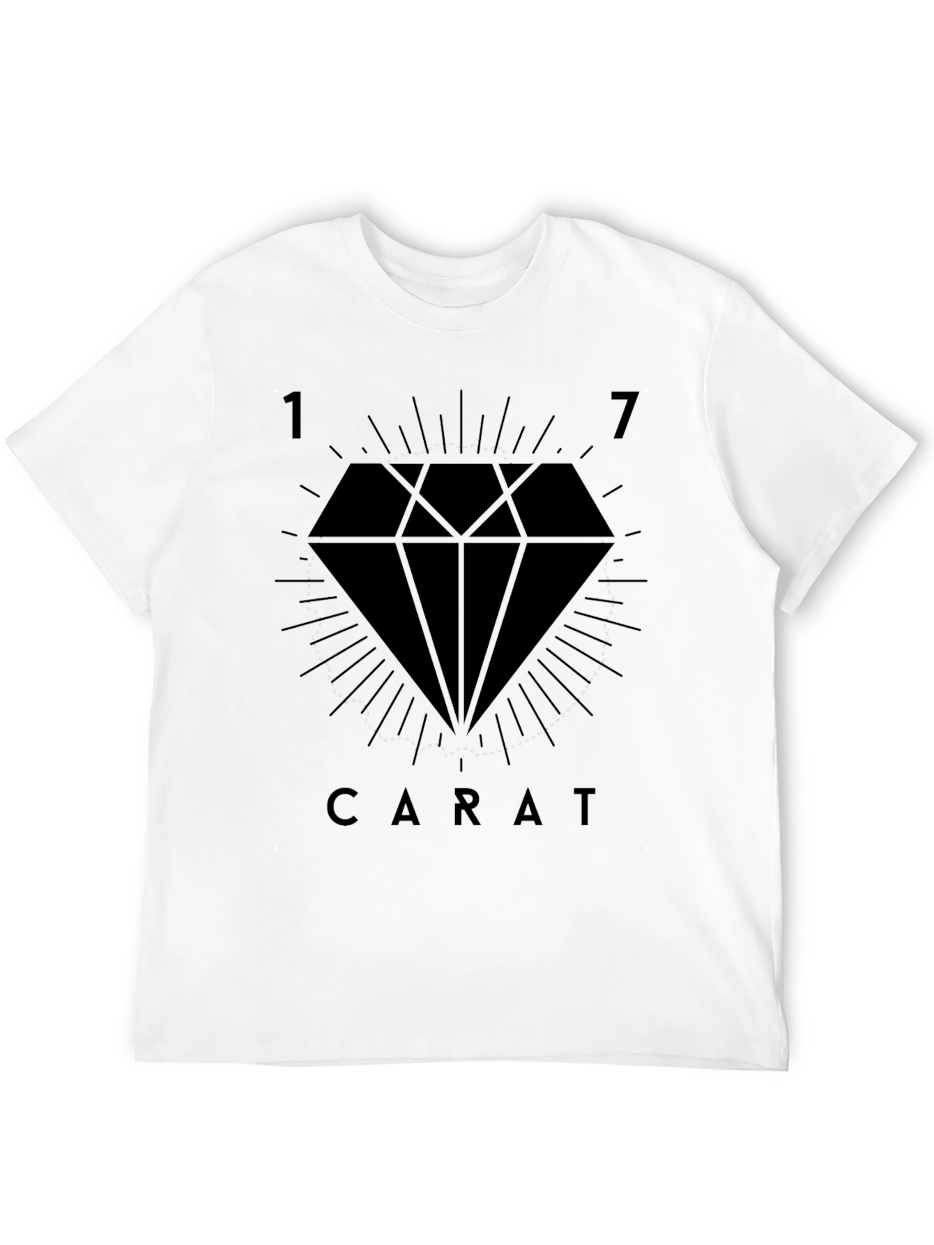 Black 17 Carat Graphic Tee - Stylish Diamond Design view 12
