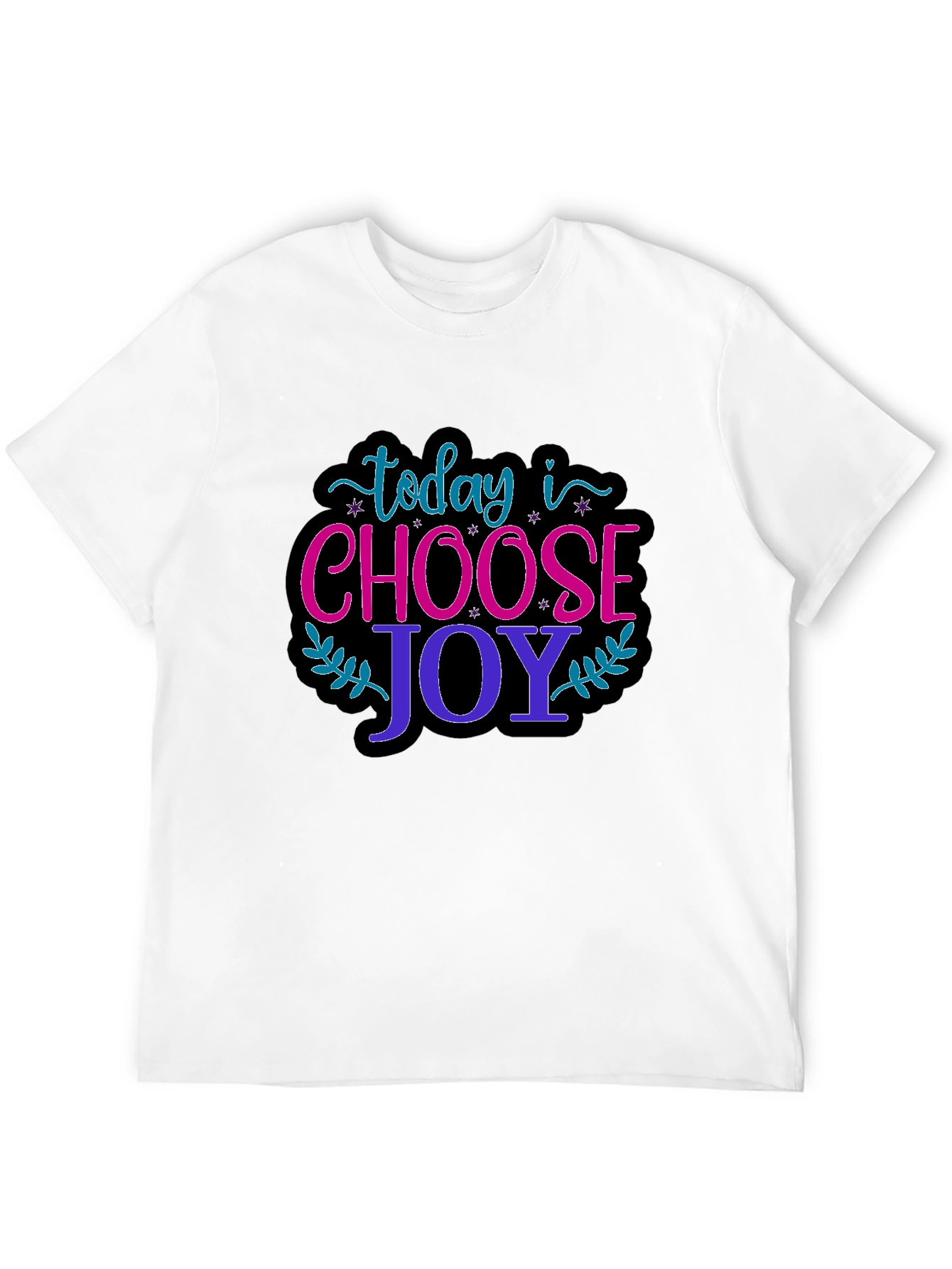 Black Choose Joy Graphic T-Shirt - Positive Vibes Only! view 12