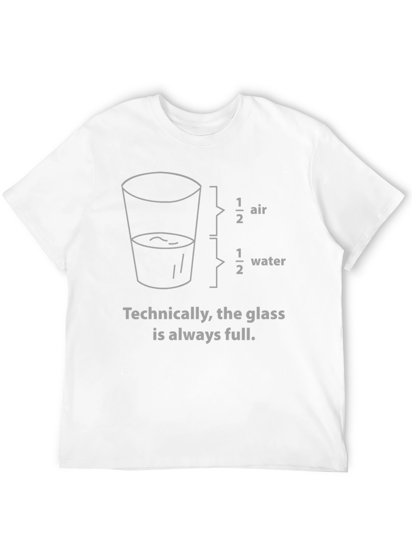 Black Technically Full Glass T-Shirt: Humorous Science Tee view 12