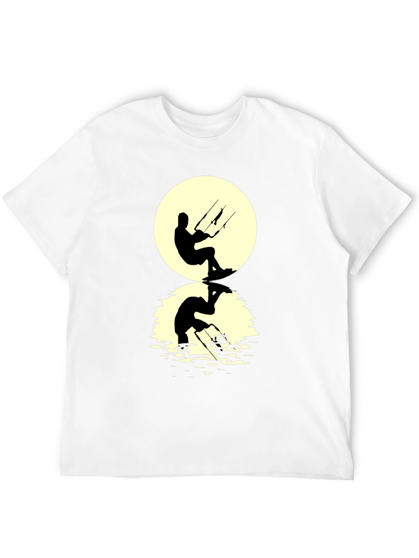 Black Kite Surfer Silhouette Graphic Tee view 12