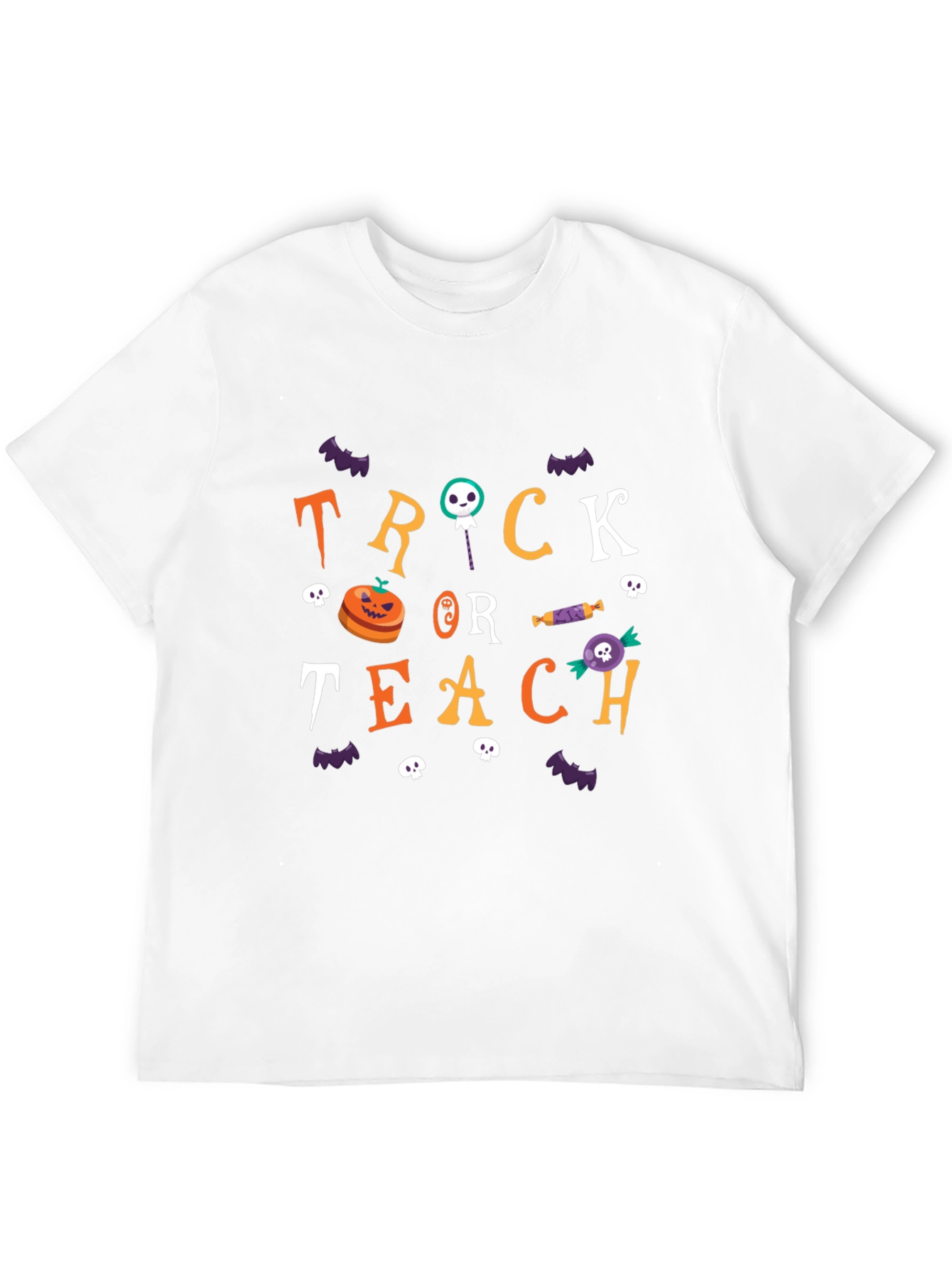 Black Trick or Teach Halloween T-Shirt view 12