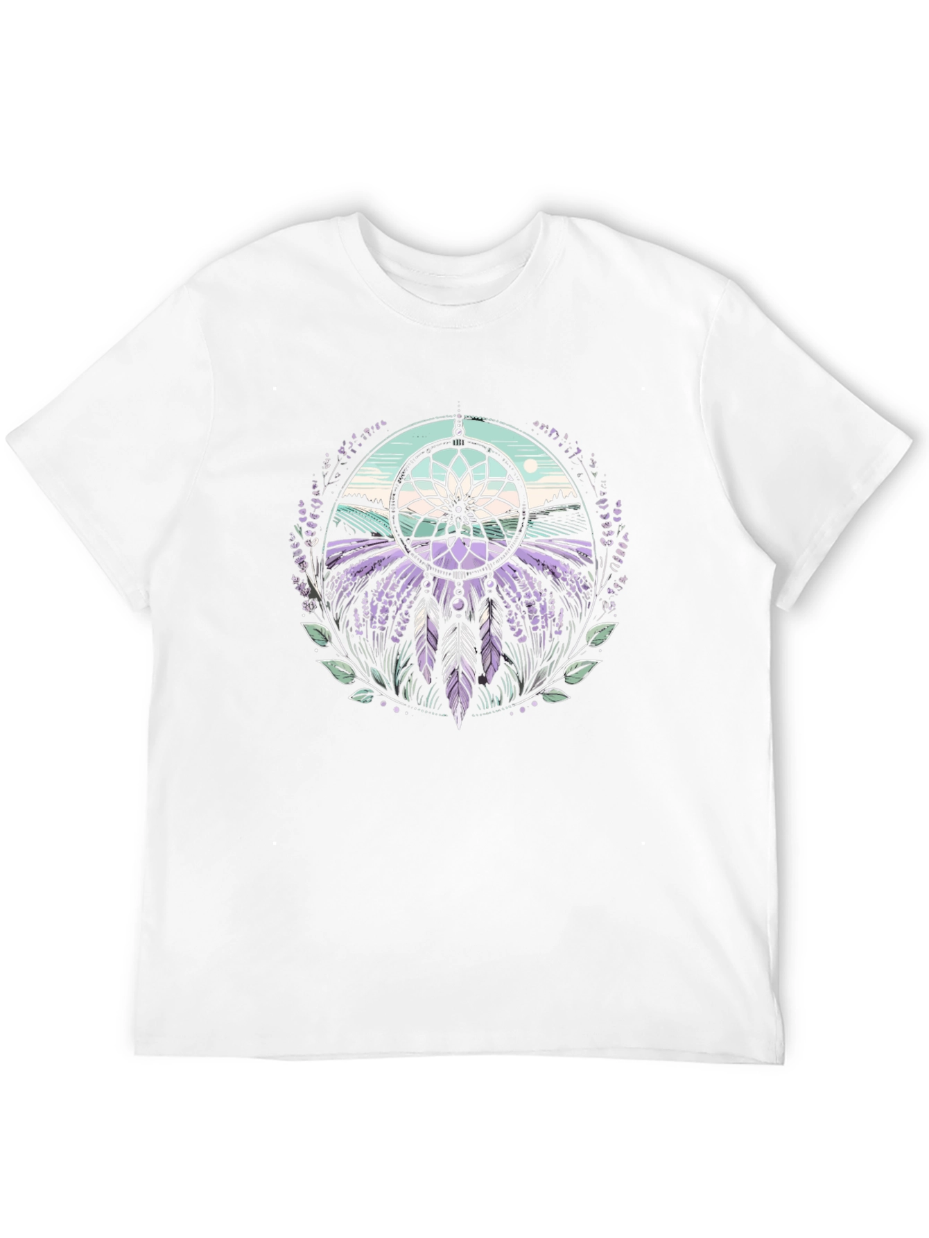 Black Dreamcatcher Lavender Field Graphic Tee view 12
