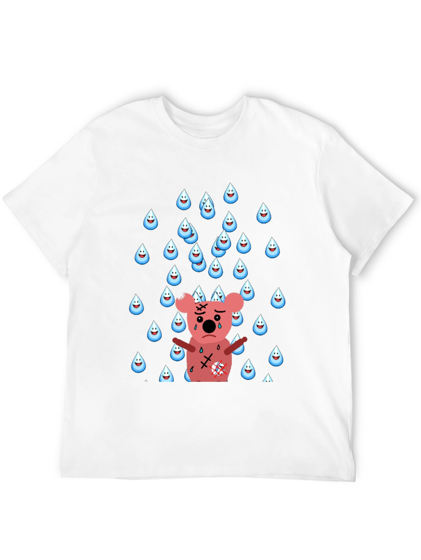 Black Sad Koala T-Shirt - Rainy Day Graphic Tee view 12