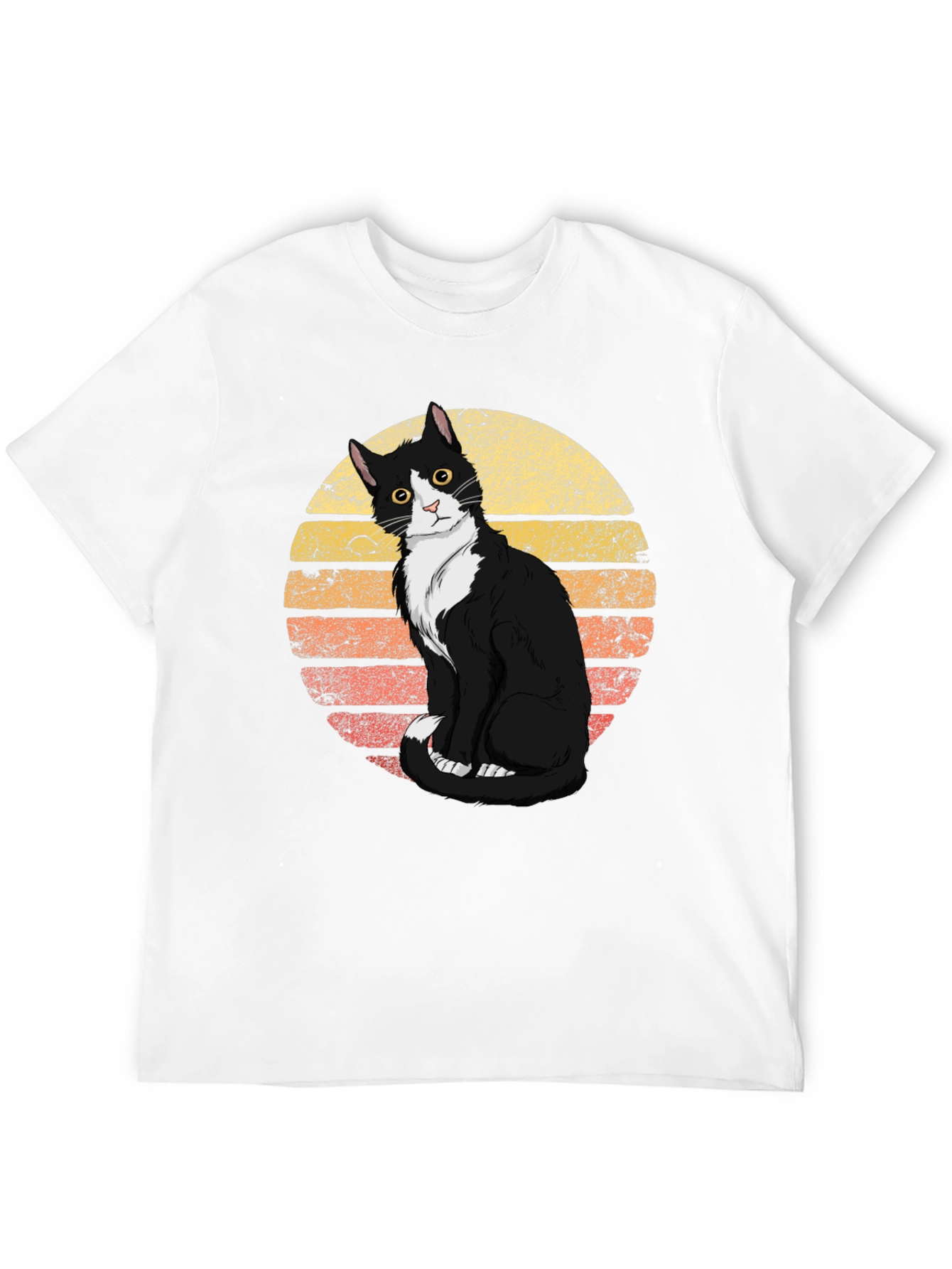 Black Retro Cat Graphic Tee - Black view 12