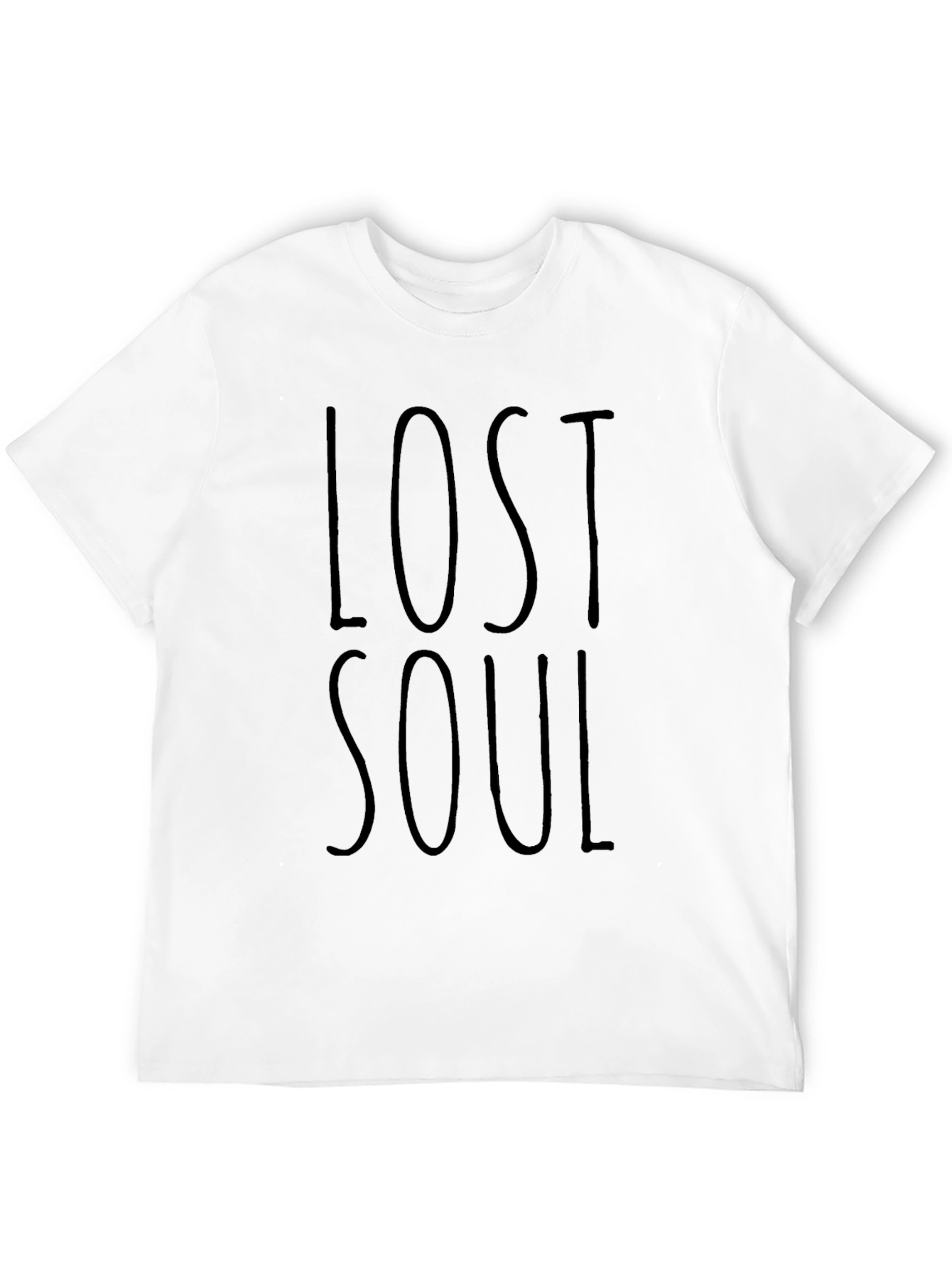 Black Lost Soul Graphic Tee - Black Casual T-Shirt view 12