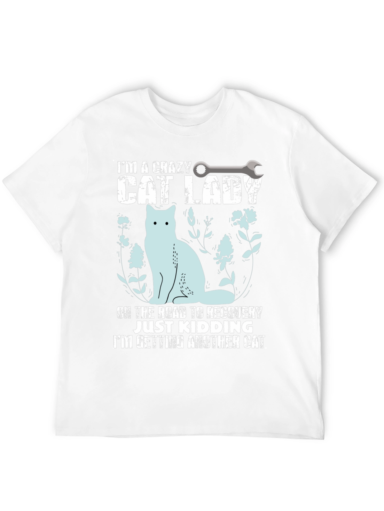 Black Crazy Cat Lady T-Shirt - Novelty Graphic Tee view 12