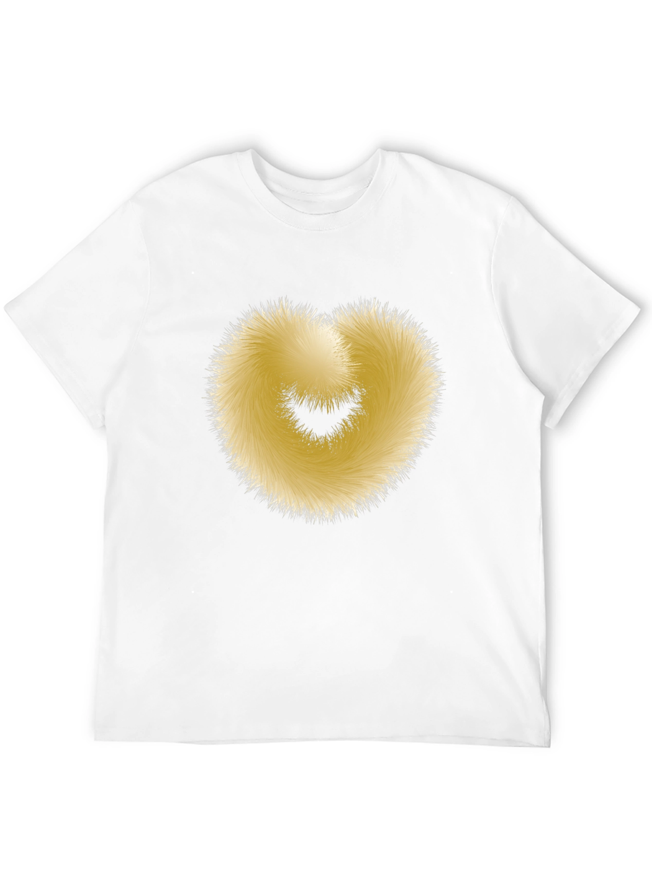 Black Fuzzy Heart Graphic Black T-Shirt - Soft & Stylish view 12