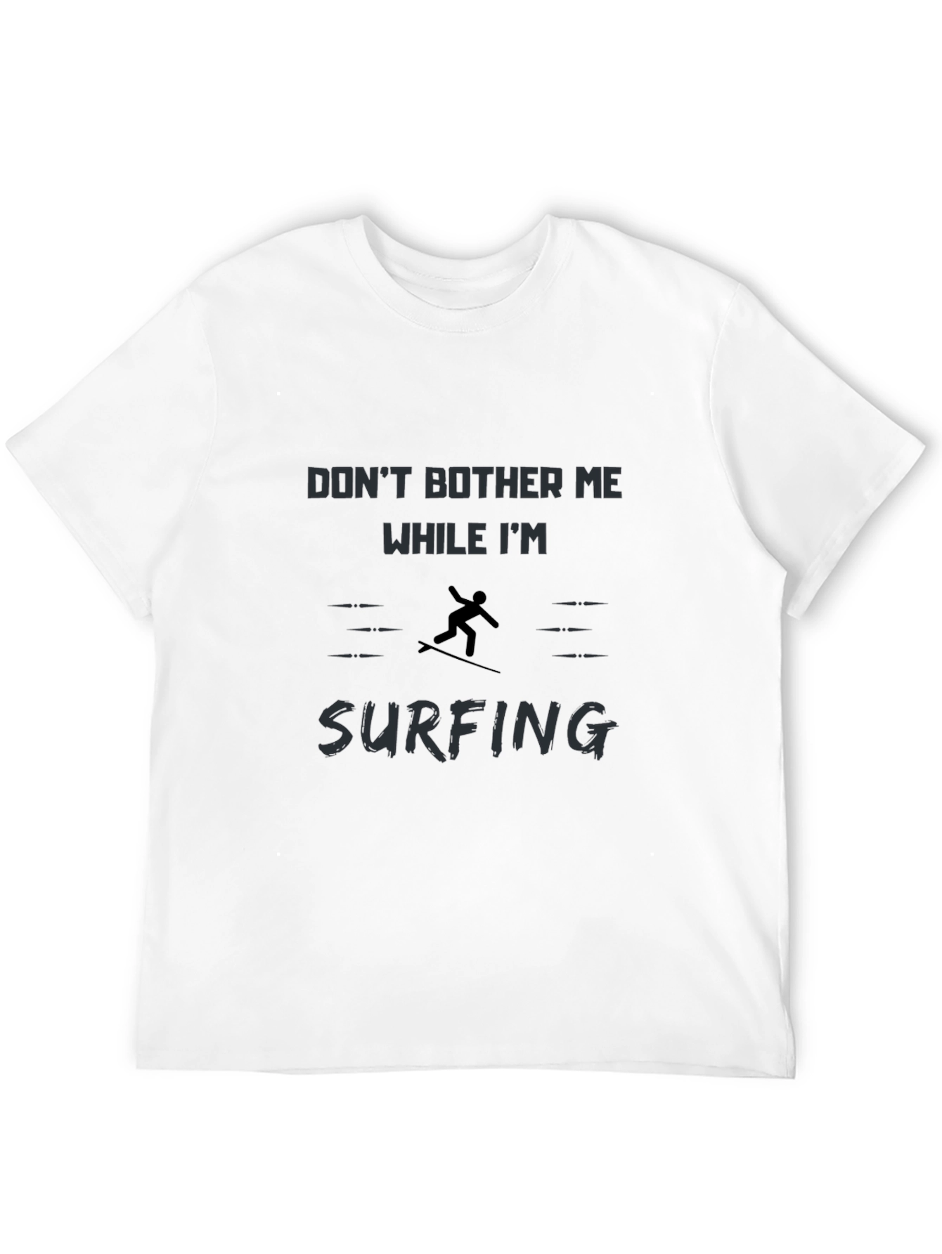 Black Don't Bother Me Surfing Graphic T-Shirt view 12