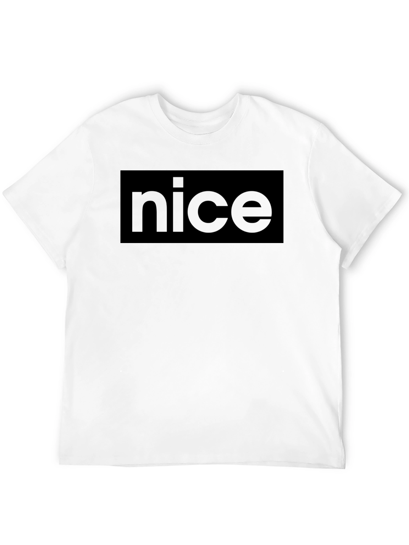 Black Nice Graphic Print Black T-Shirt view 12