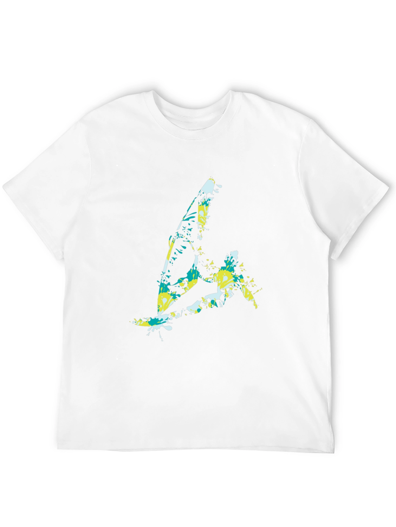 Black Abstract Windsurfer Graphic Tee - Cool Black Shirt view 12