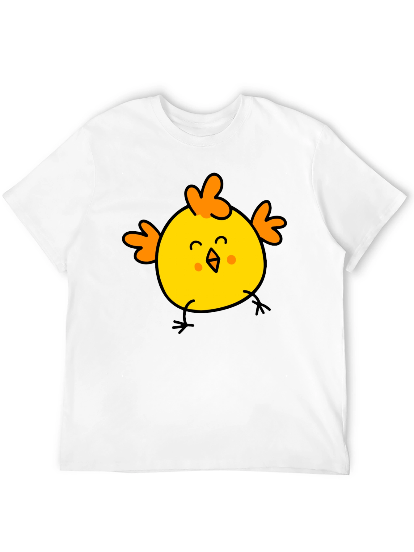 Black Cute Chick Graphic Tee - Black Cotton T-Shirt view 12