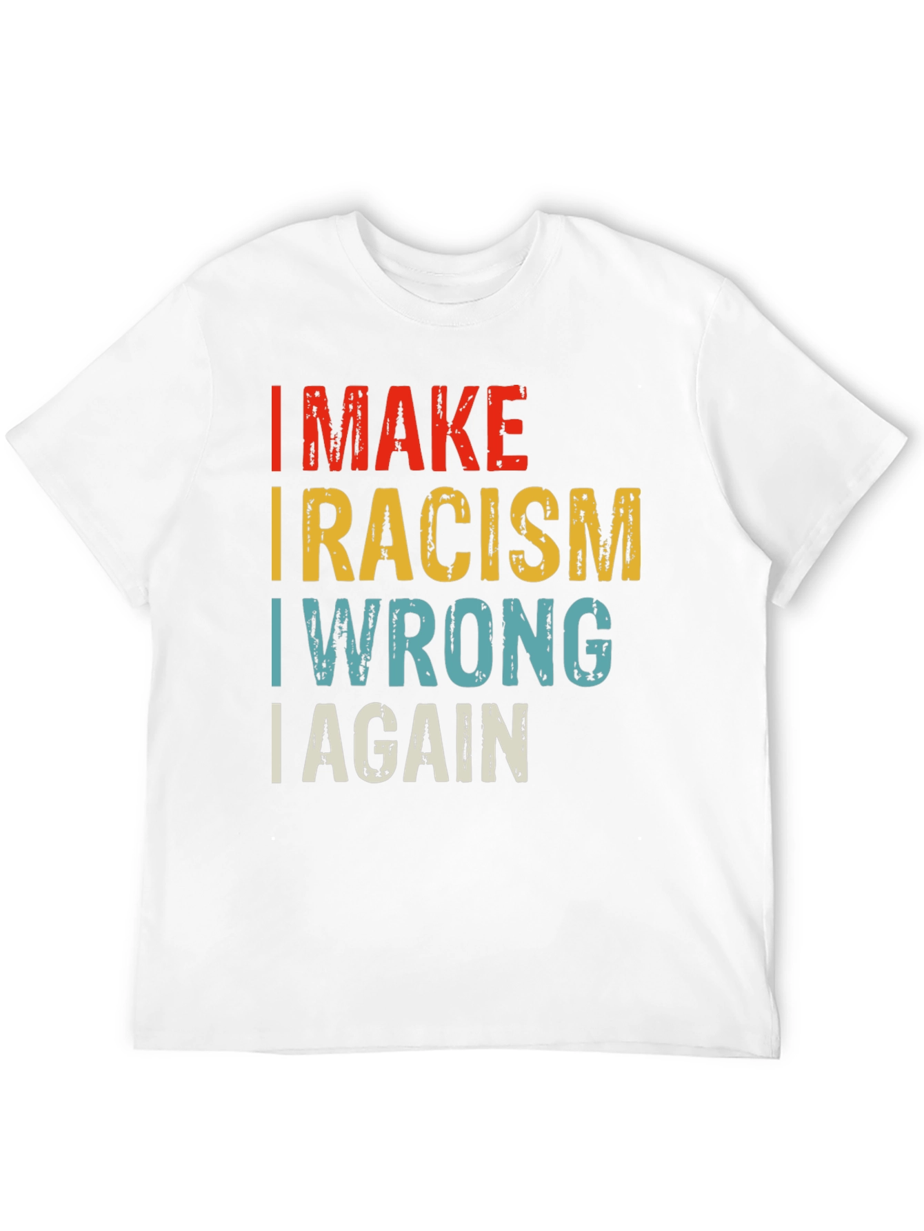 Black I MAKE RACISM WRONG AGAIN T-Shirt view 12