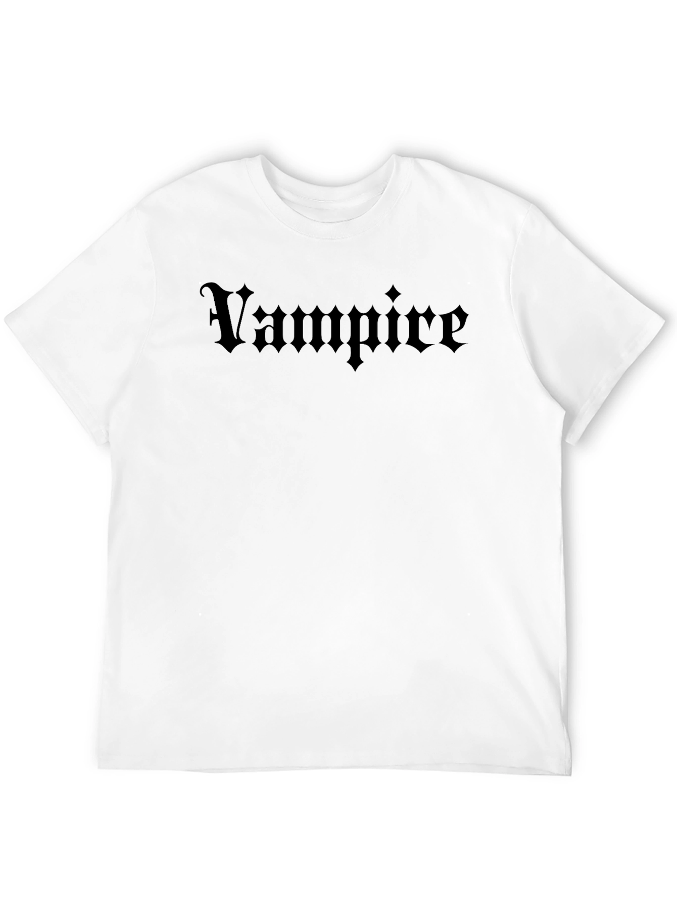Black Vampire Graphic Tee - Gothic Style Black T-Shirt view 12