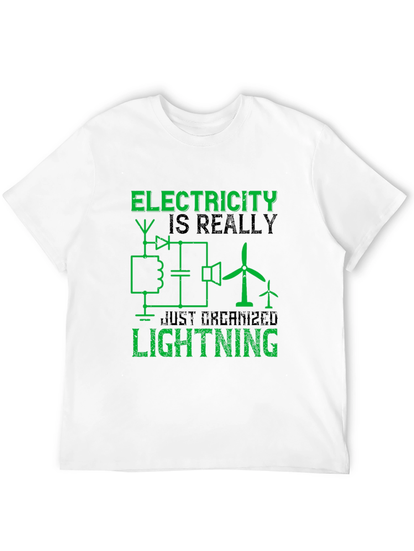 Black Electricity is Really Just Organized Lightning T-Shirt view 12