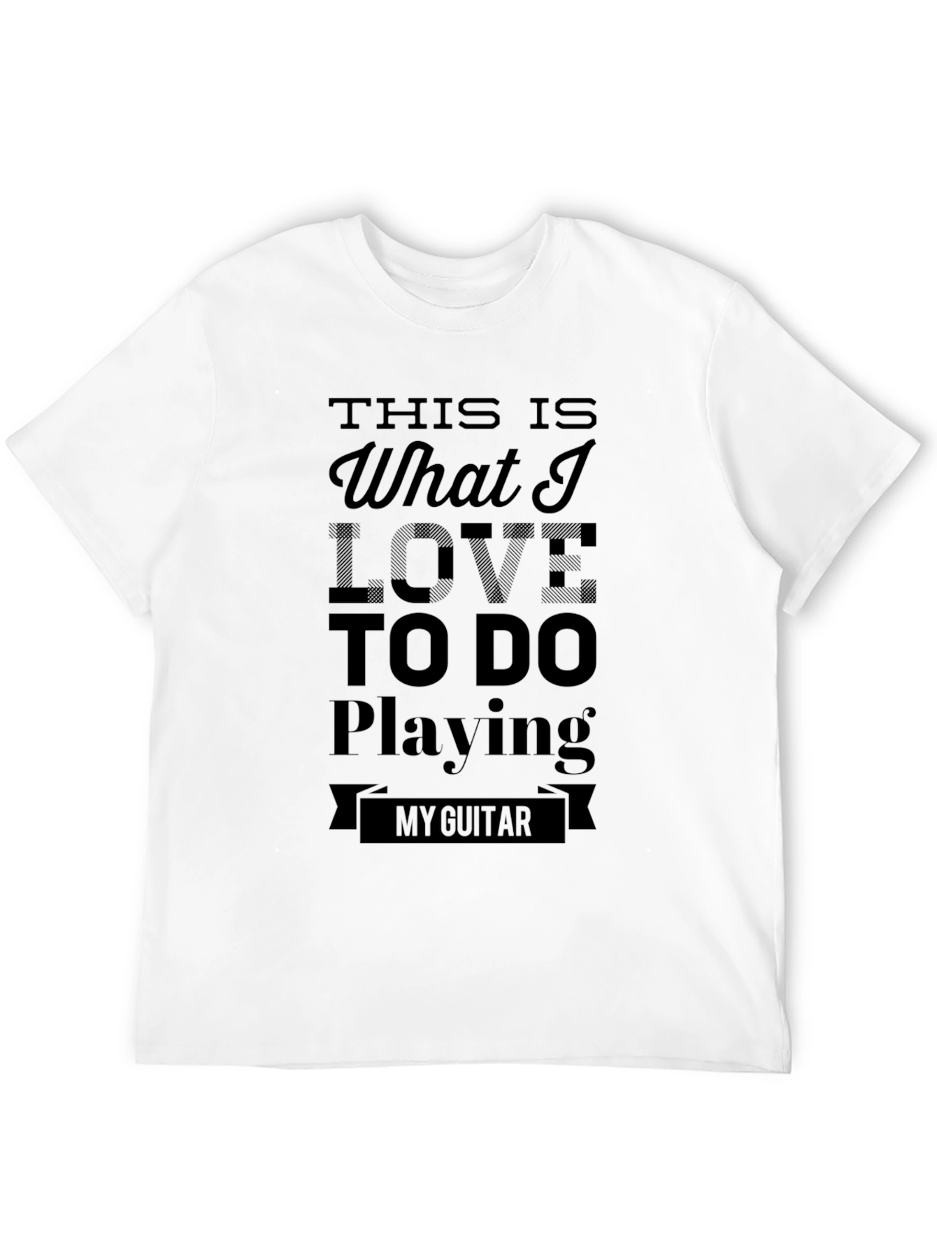 Black Guitar Lover T-Shirt: This is What I Love to Do Playing My Guitar view 12