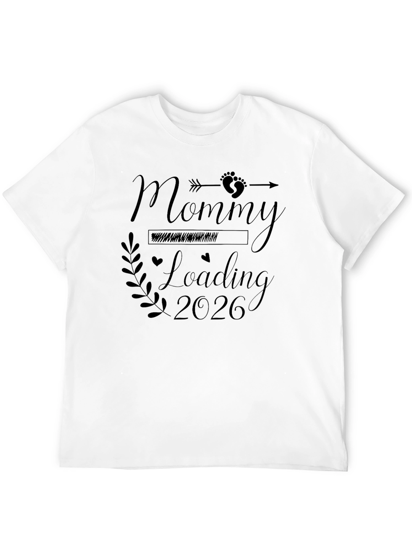Black Mommy Loading 2026 T-Shirt - Expecting Mom Tee view 12