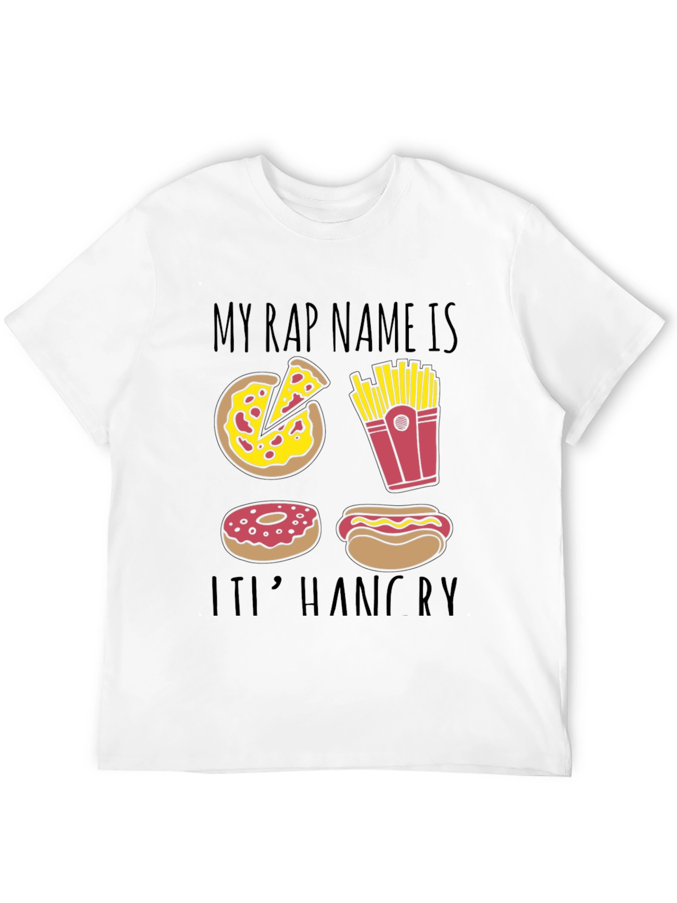 Black My Rap Name Is It's Hangry T-Shirt view 12