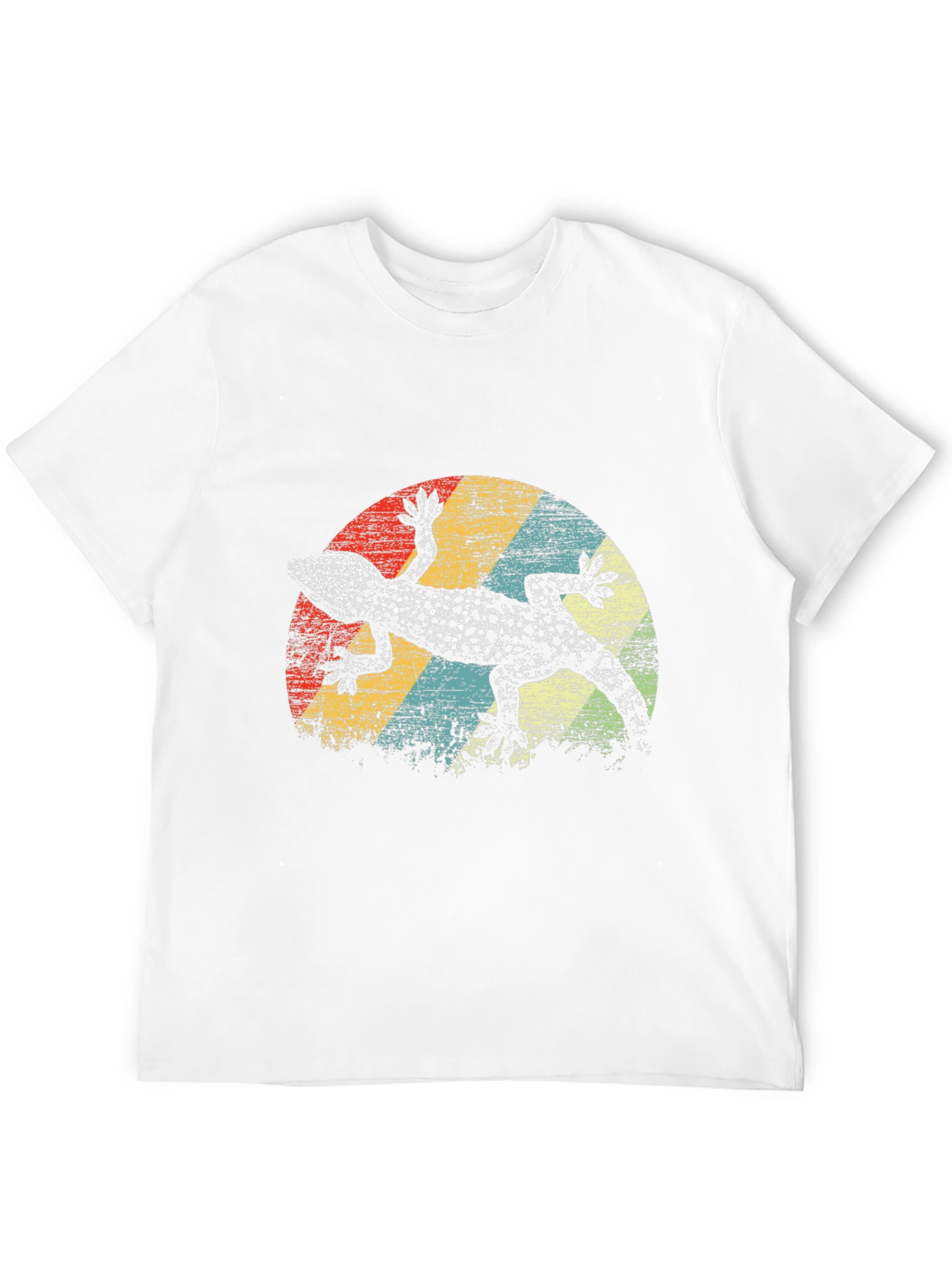 Black Retro Gecko Graphic Tee - Men's Black T-Shirt view 12