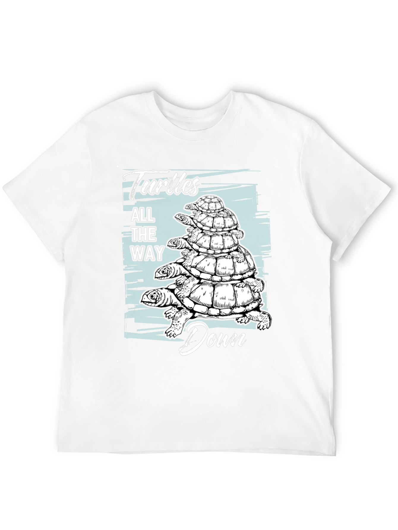 Black Turtles All The Way Down Graphic T-Shirt view 12