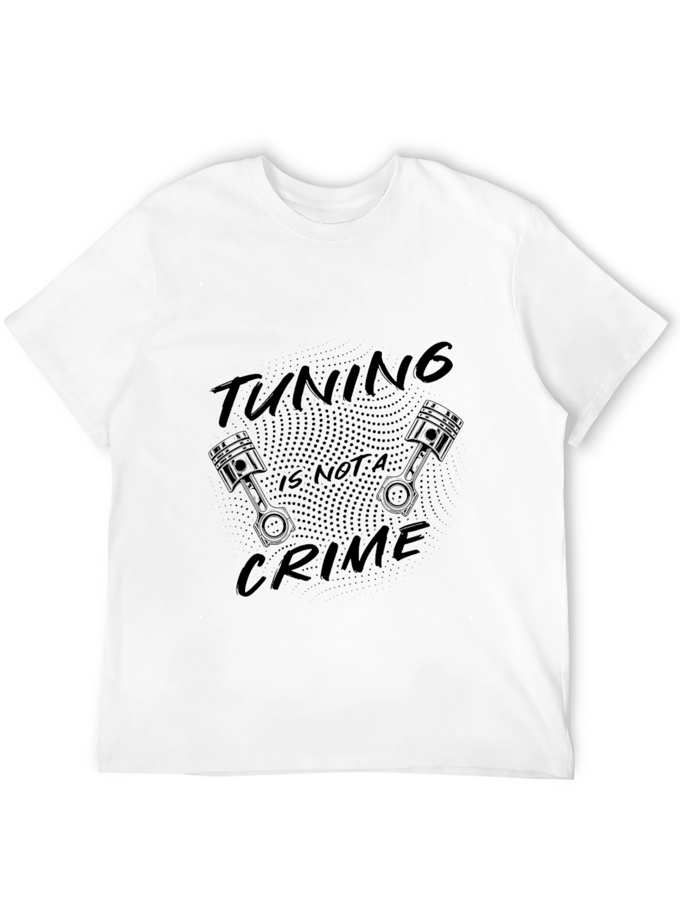 Black Tuning is not a Crime Black T-Shirt view 12