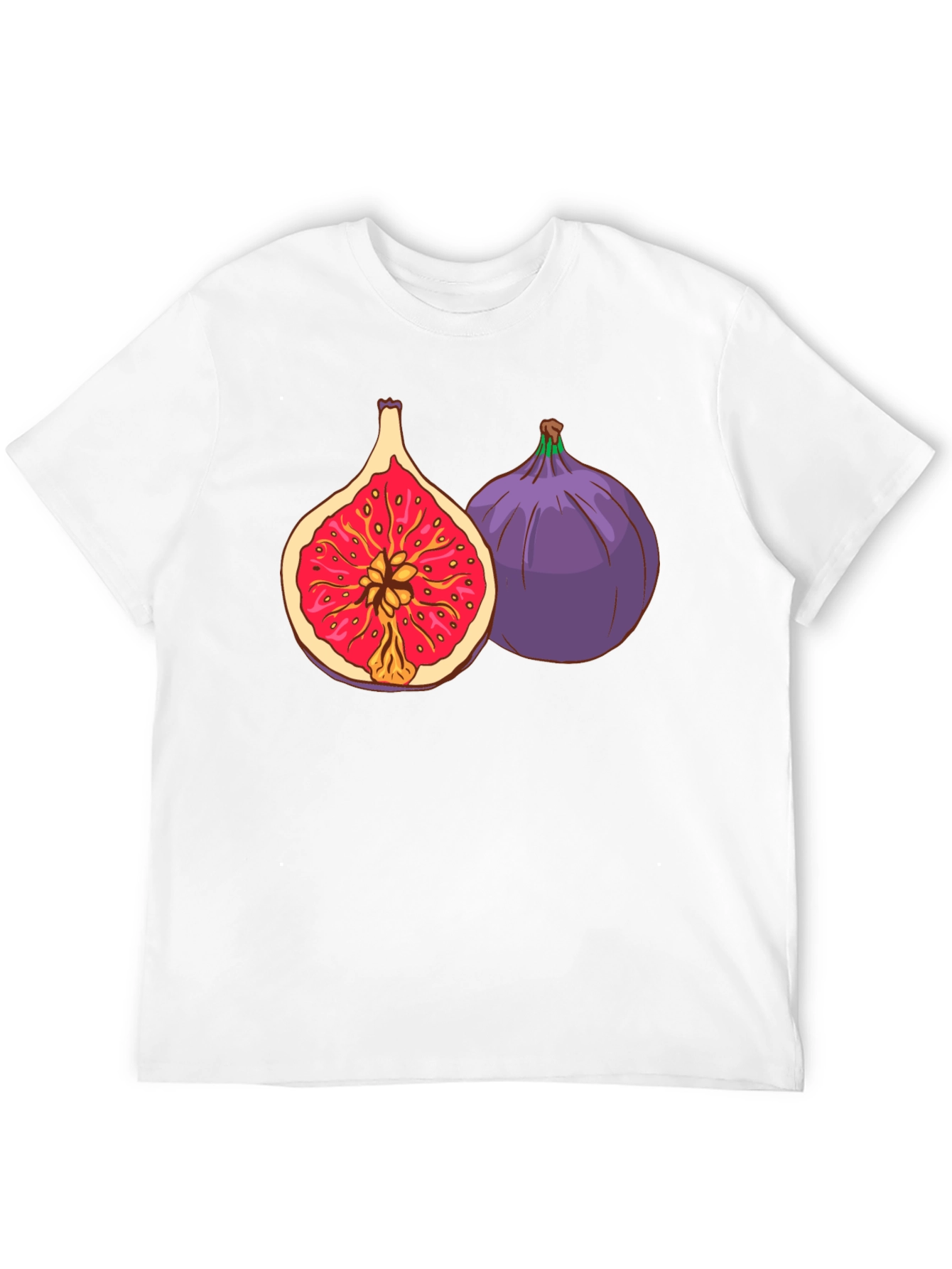 Black Fig Fruit Graphic Black T-Shirt view 12