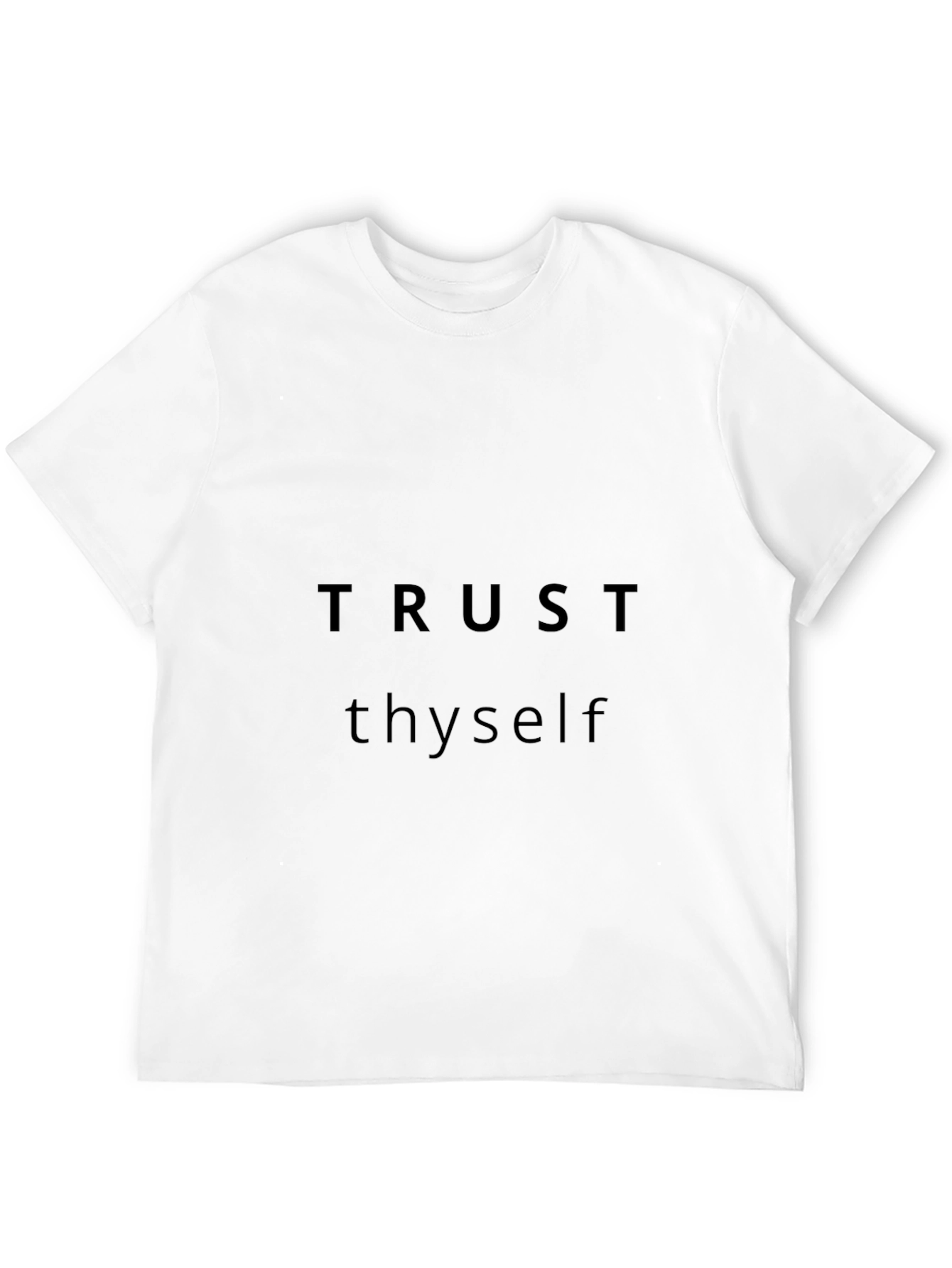 Black Trust Thyself T-Shirt - Motivational Crew Neck Tee view 12